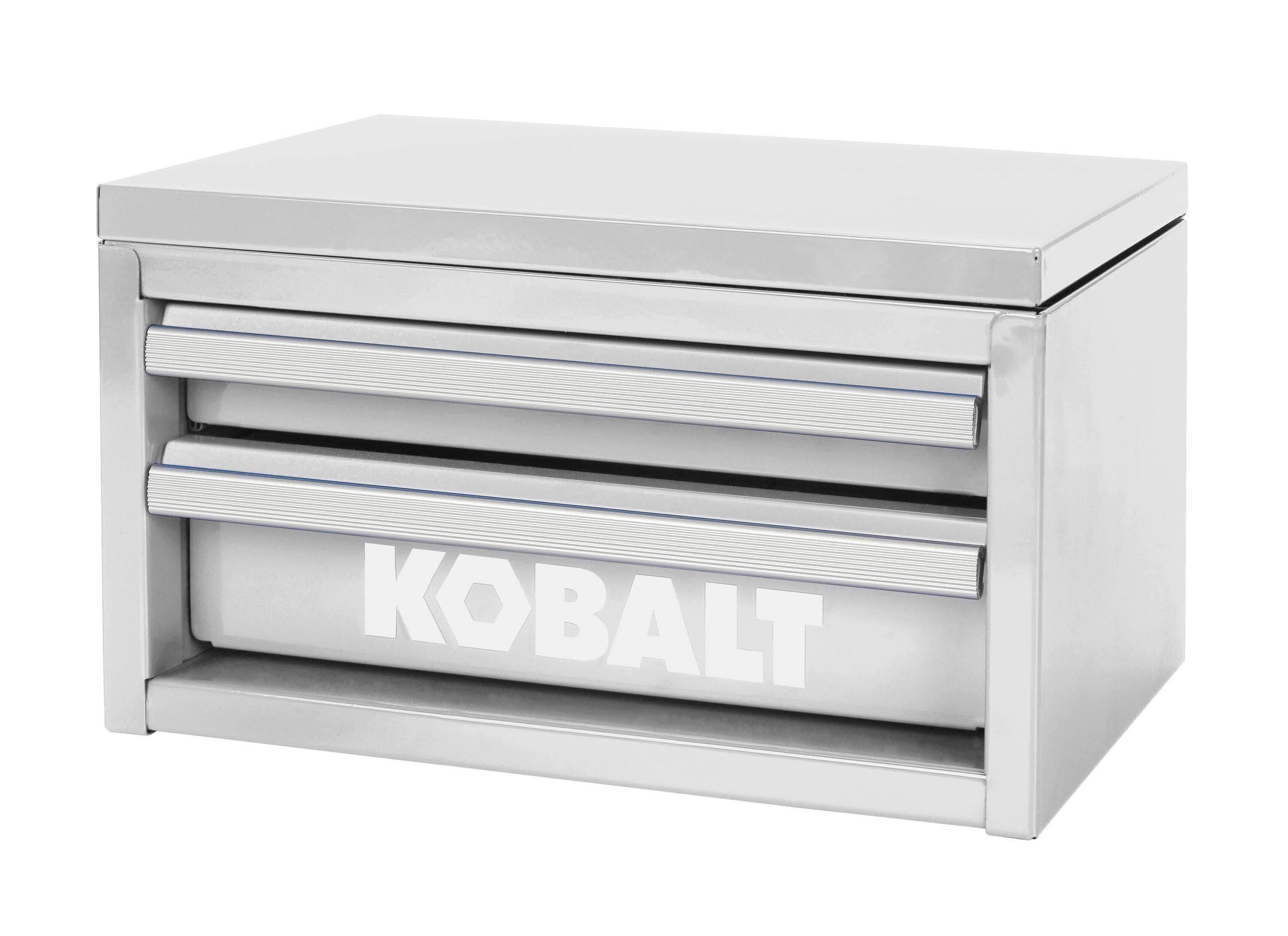 Kobalt Mini 10.83-in Friction 2-Drawer White Steel Tool Box | 54417
