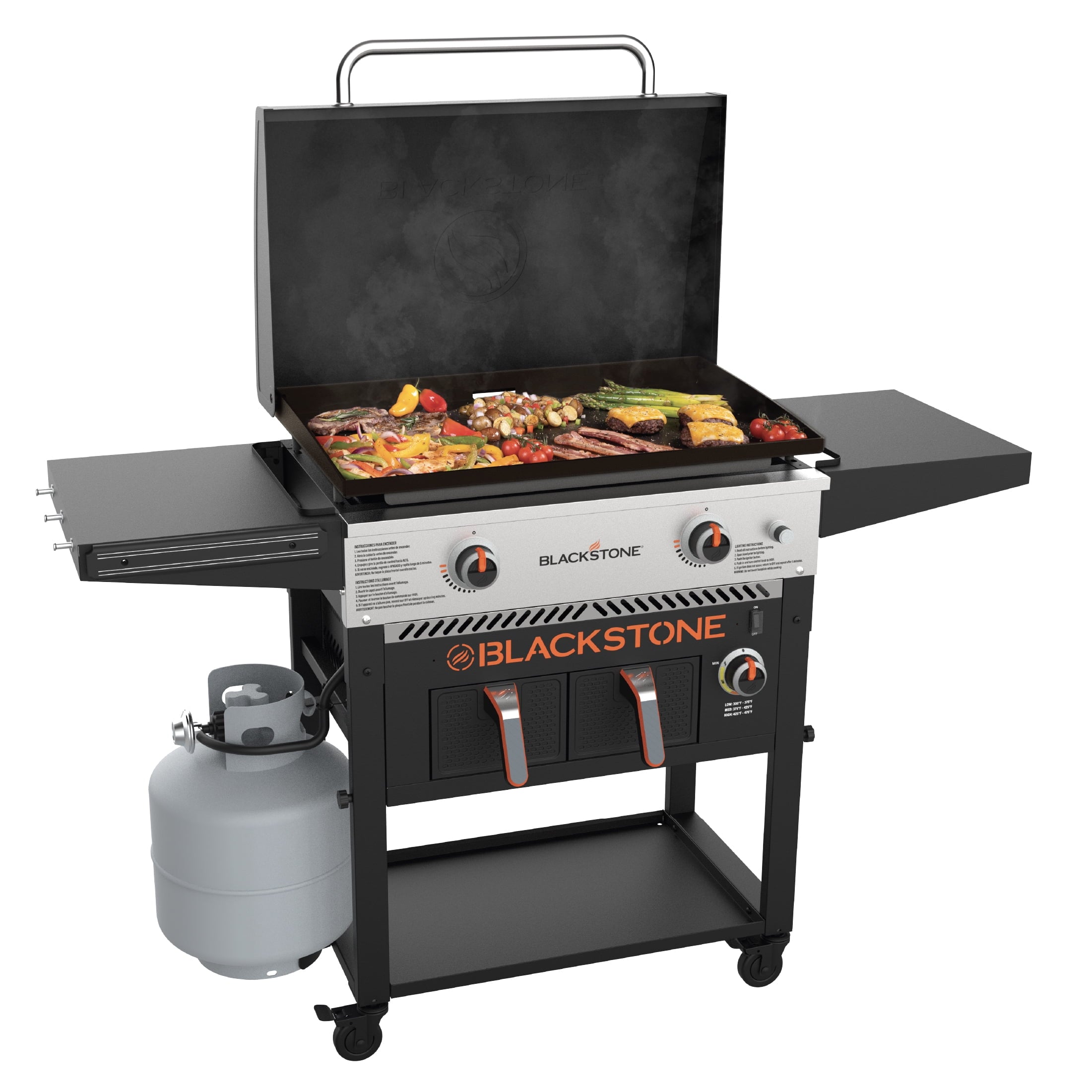 2-Burner 28 Griddle with Air Fryer Combo