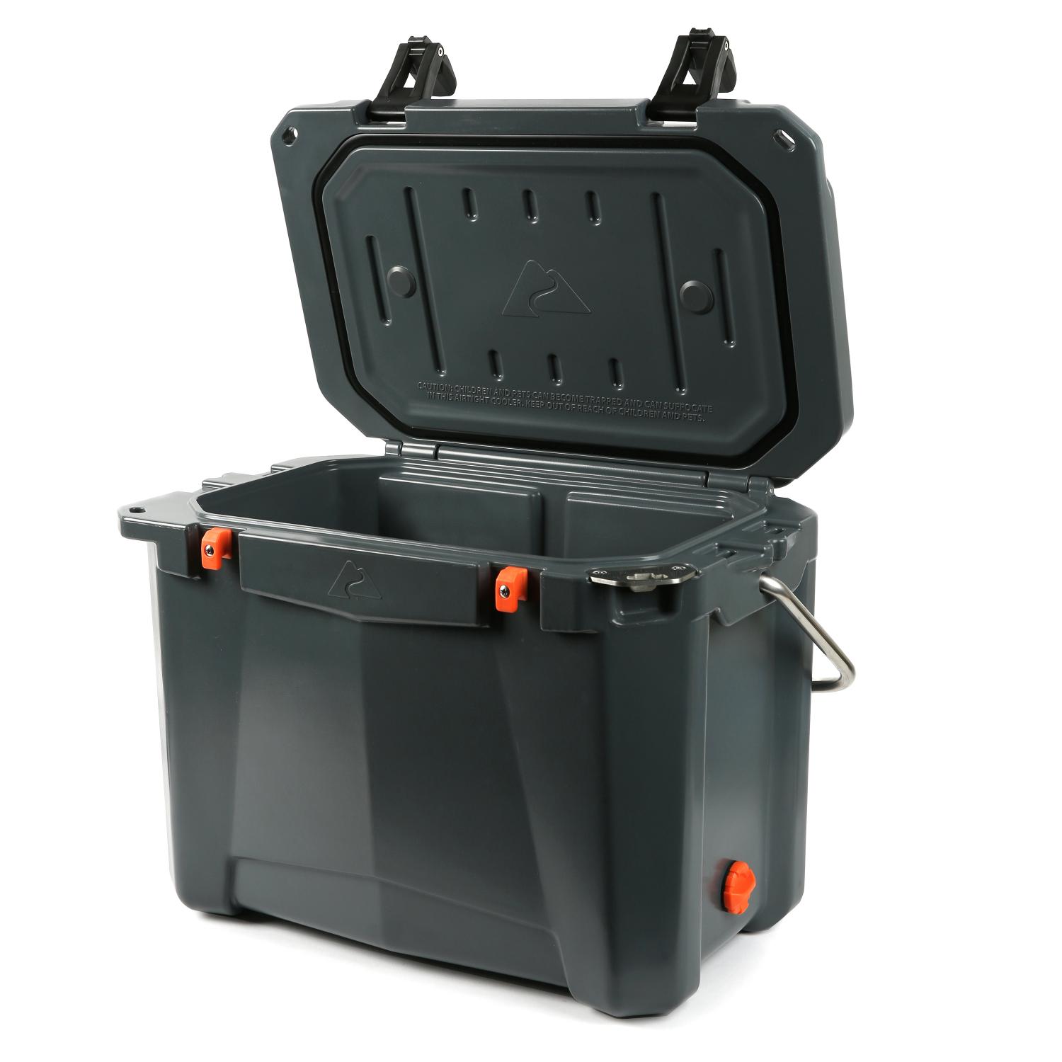 Ozark Trail 26 Quart High Performance Roto-Molded Cooler with MicrobanA . Gray