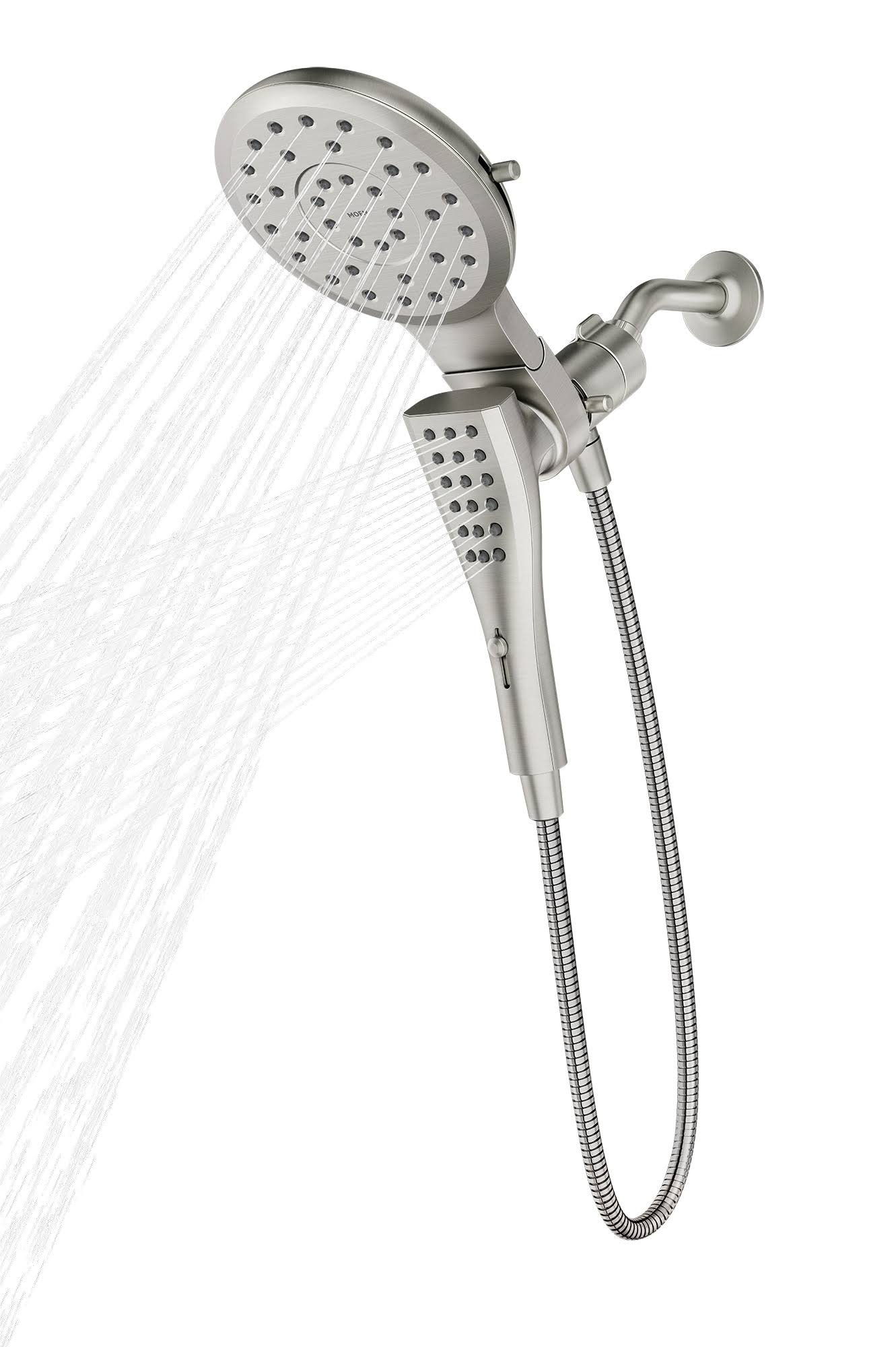 Moen 8 Spray 1.75 GPM Combo Handheld Shower Head, Brushed Nickel