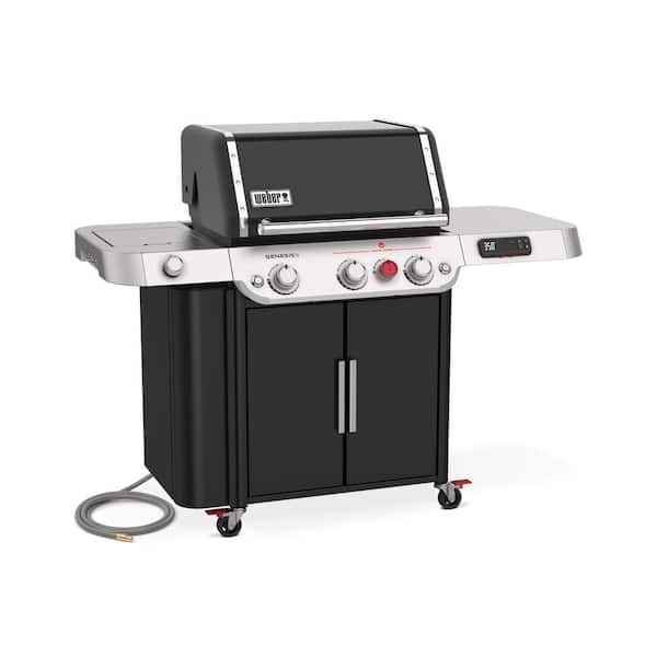 Genesis EPX-335 3-Burner Natural Smart Gas Grill in Black with Side Burner