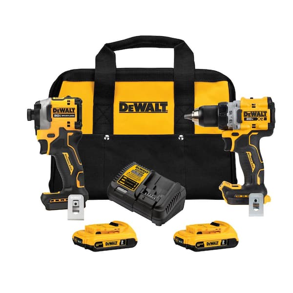 20V MAX XR Cordless Drill/Driver. ATOMIC Impact Driver 2 Tool Combo Kit. (2) 2.0Ah Batteries. Charger. and Bag