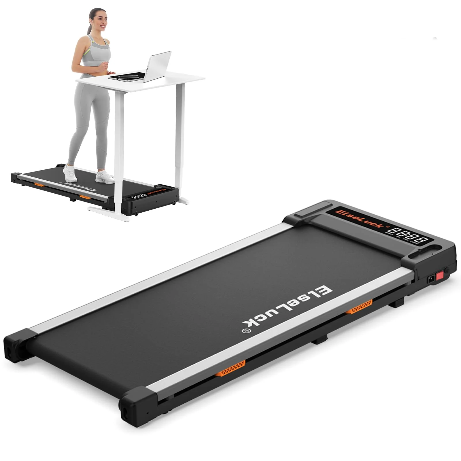 Elseluck Walking Pad. Under Desk Treadmill for Home Office