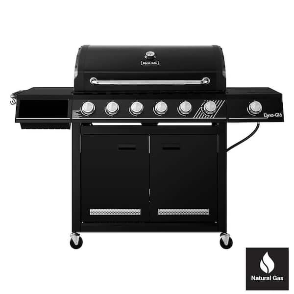 6-Burner Natural Gas Grill in Matte Black with TriVantage Multi-Functional Cooking System