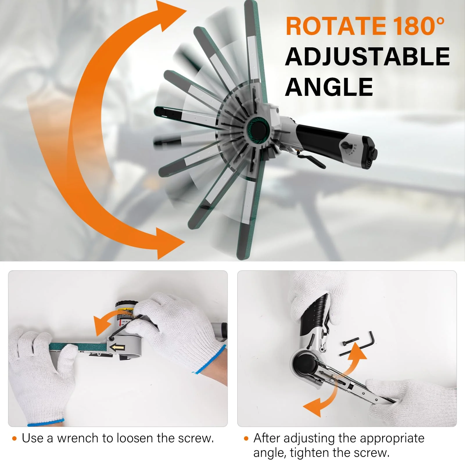 Tezoro 1/2 x 18 Air Belt Sander. Mini Belt Sander with 3 Belts