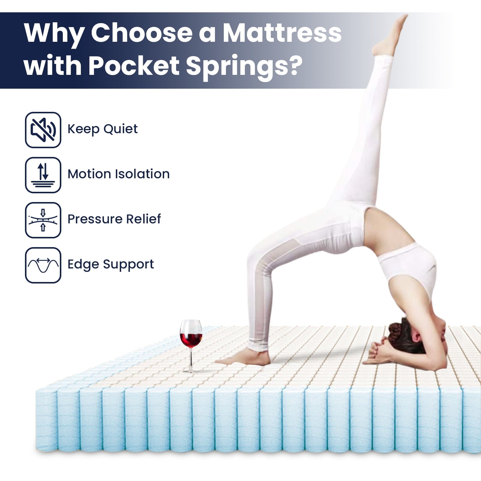 Queen Mattress. 12 Inch Hybrid Memory Foam Mattress in a Box. Pressure Relief. CertiPUR-US