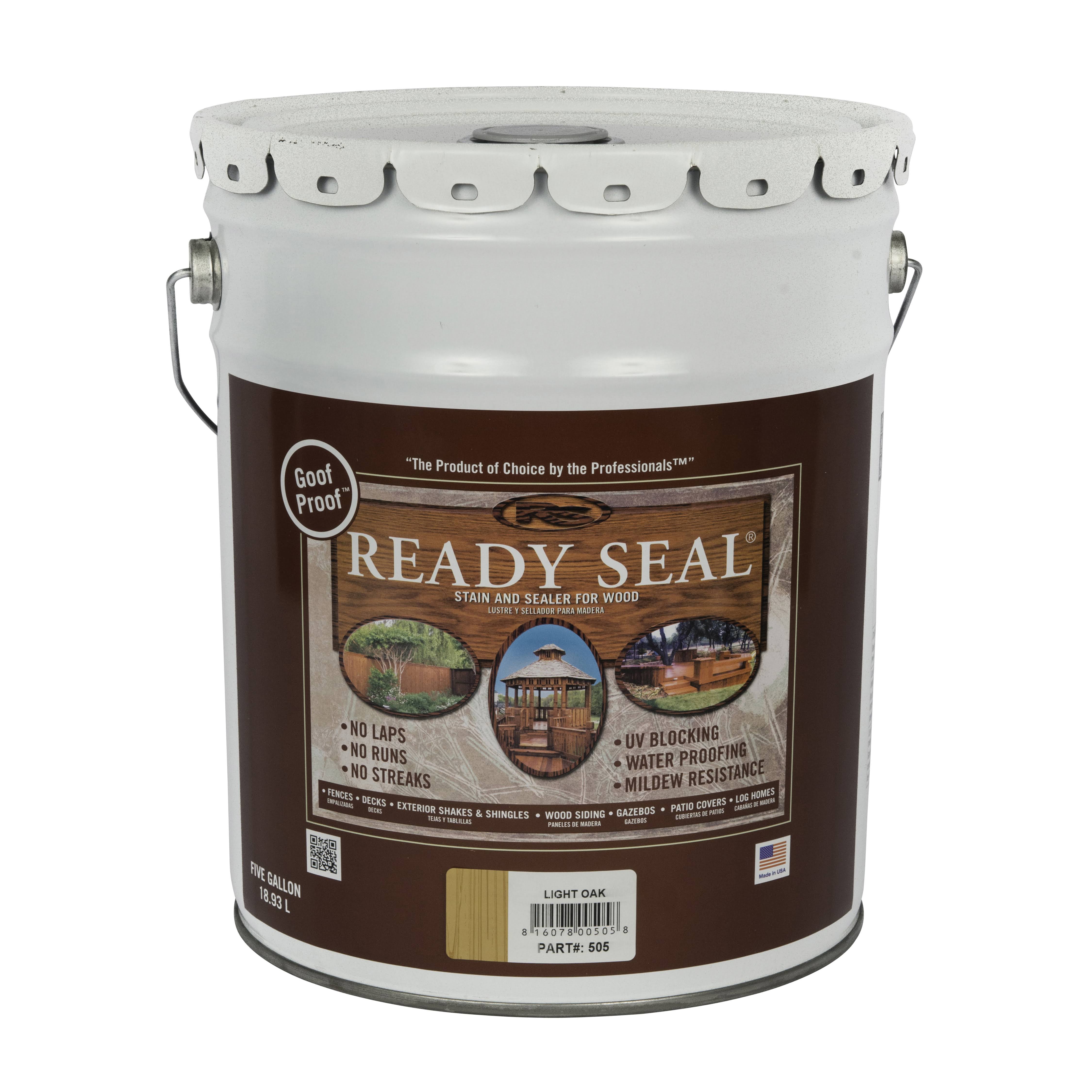 Ready Seal 505 Exterior Wood Stain and Sealer 5-Gallon Light Oak-Instock