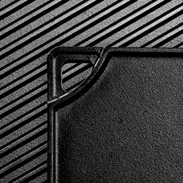 Double Play 16.75 in. Black Cast Iron Reversible Stovetop Griddle