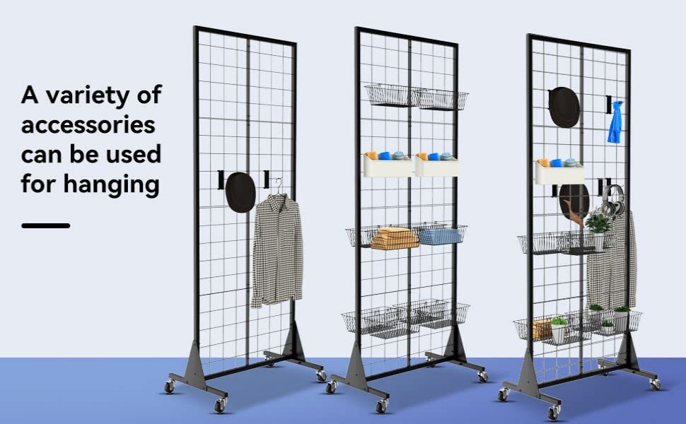 Blasinc 3-Pack 2'x5.5' Ft Gridwall Panel Display Stand