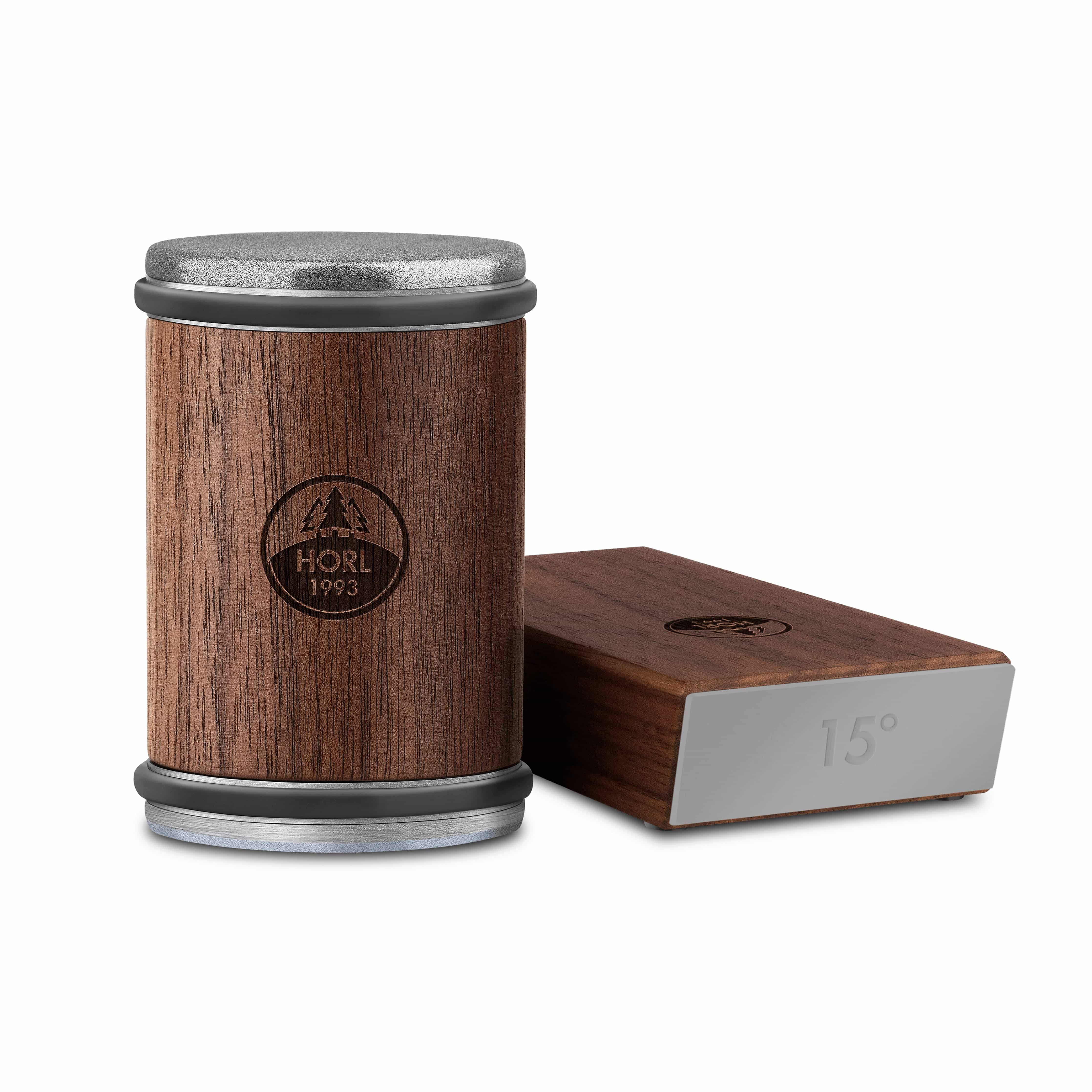 Horl 2 Walnut Rolling Knife Sharpener Engineered in Germany for Straight Edge with Industry Diamonds for Steel of Any Hardness and Magnetic Angle