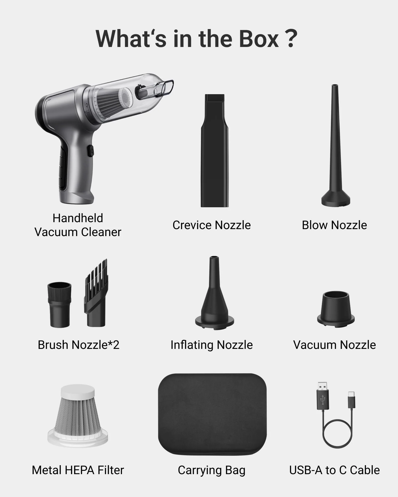 XCOOL Handheld Vacuum Cordless. 12000PA Car Vacuum Cleaner