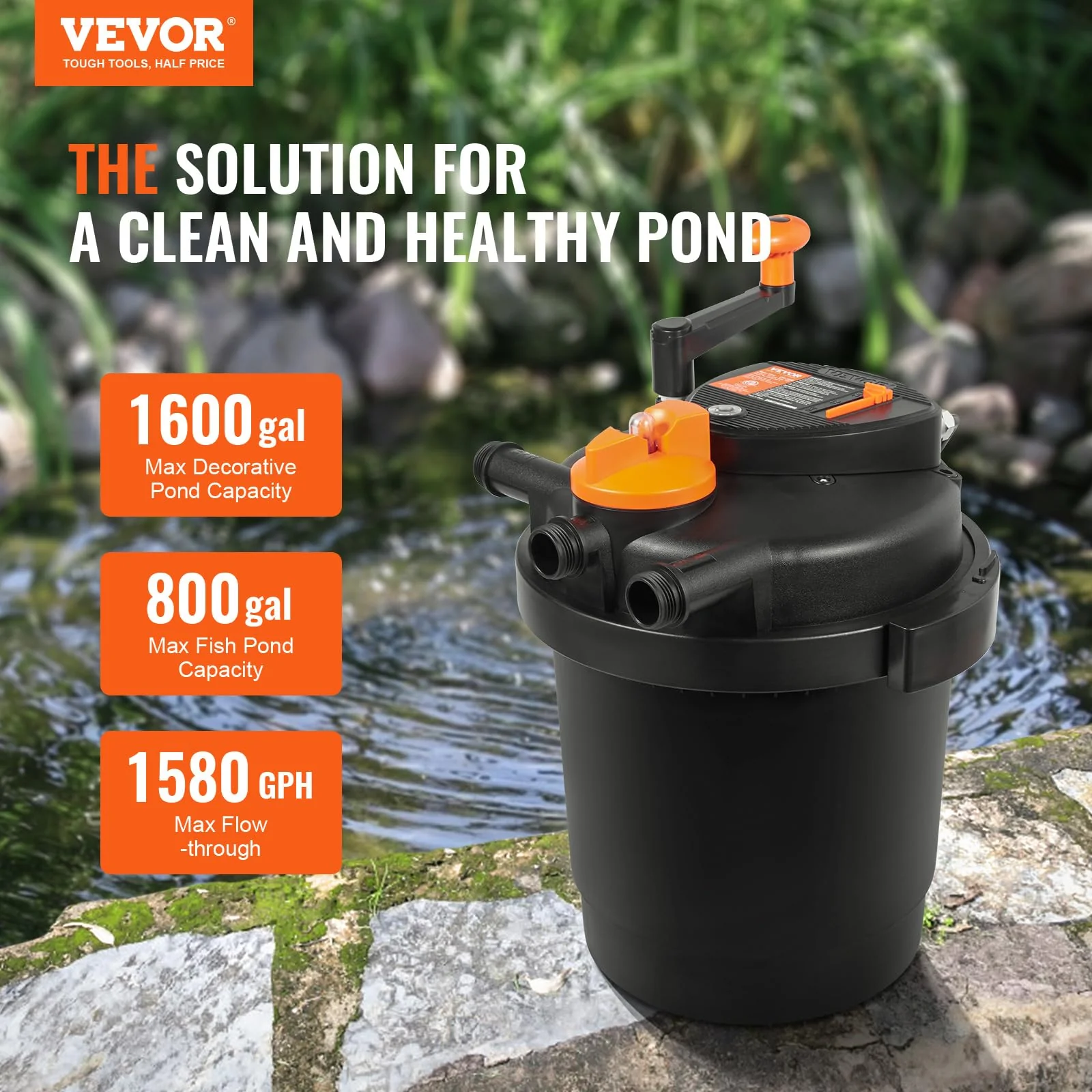 VEVOR Bio Pressure Pond Filter. Up to 1600 Gallons