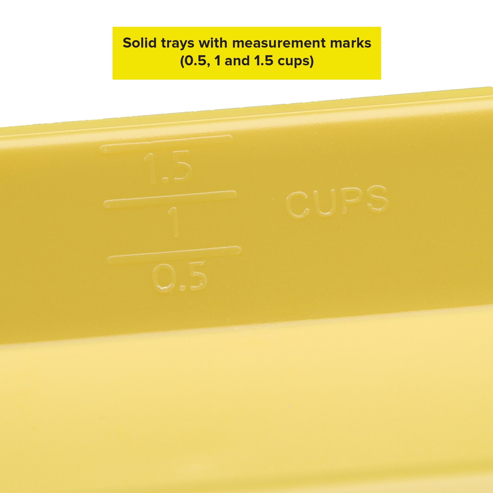 Poly Cutting Board Prep Station Set with Removable Trays. Tasty Blue. 5 Piece