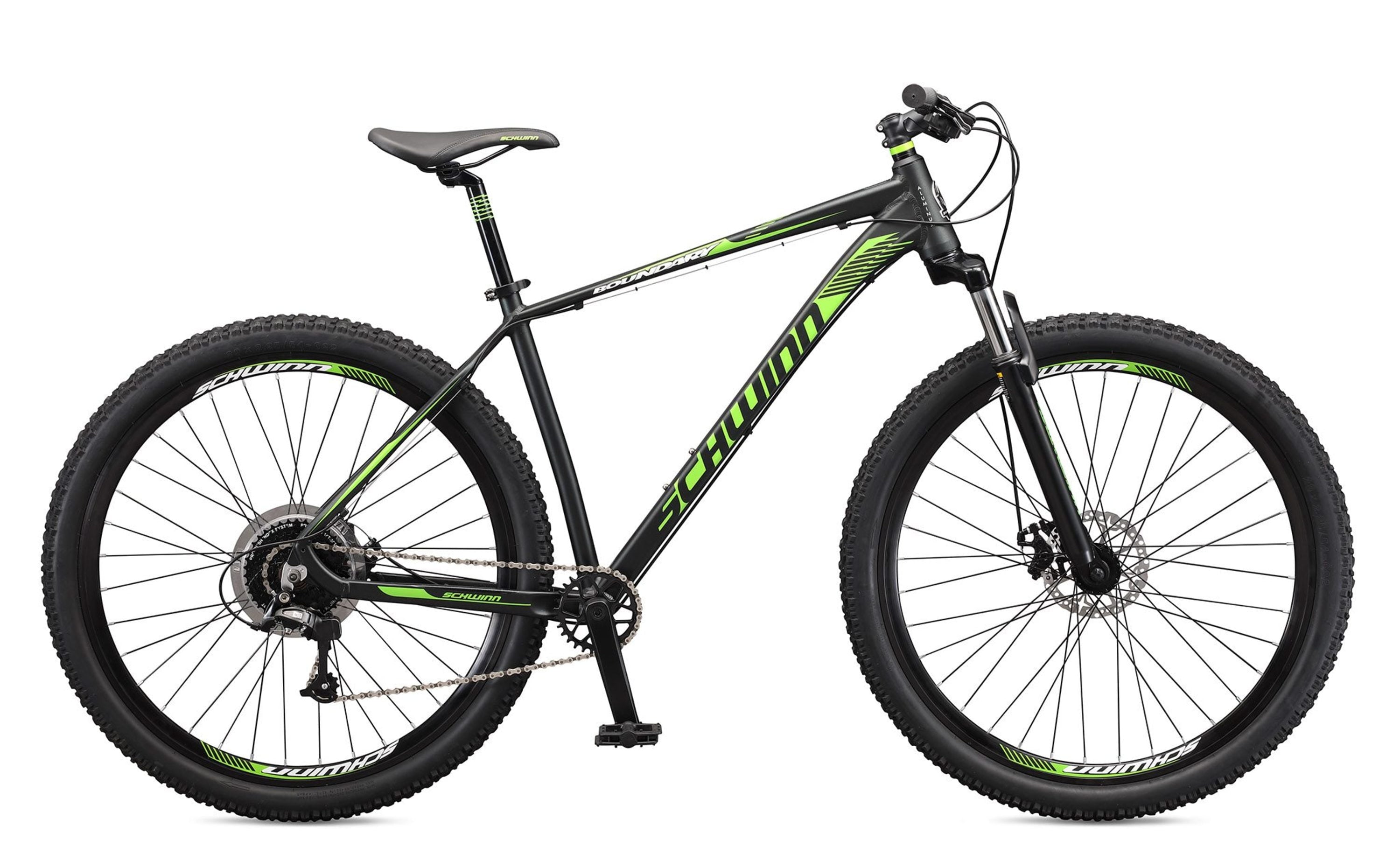 29-in. Boundary Mens Mountain Bike. Black and Green