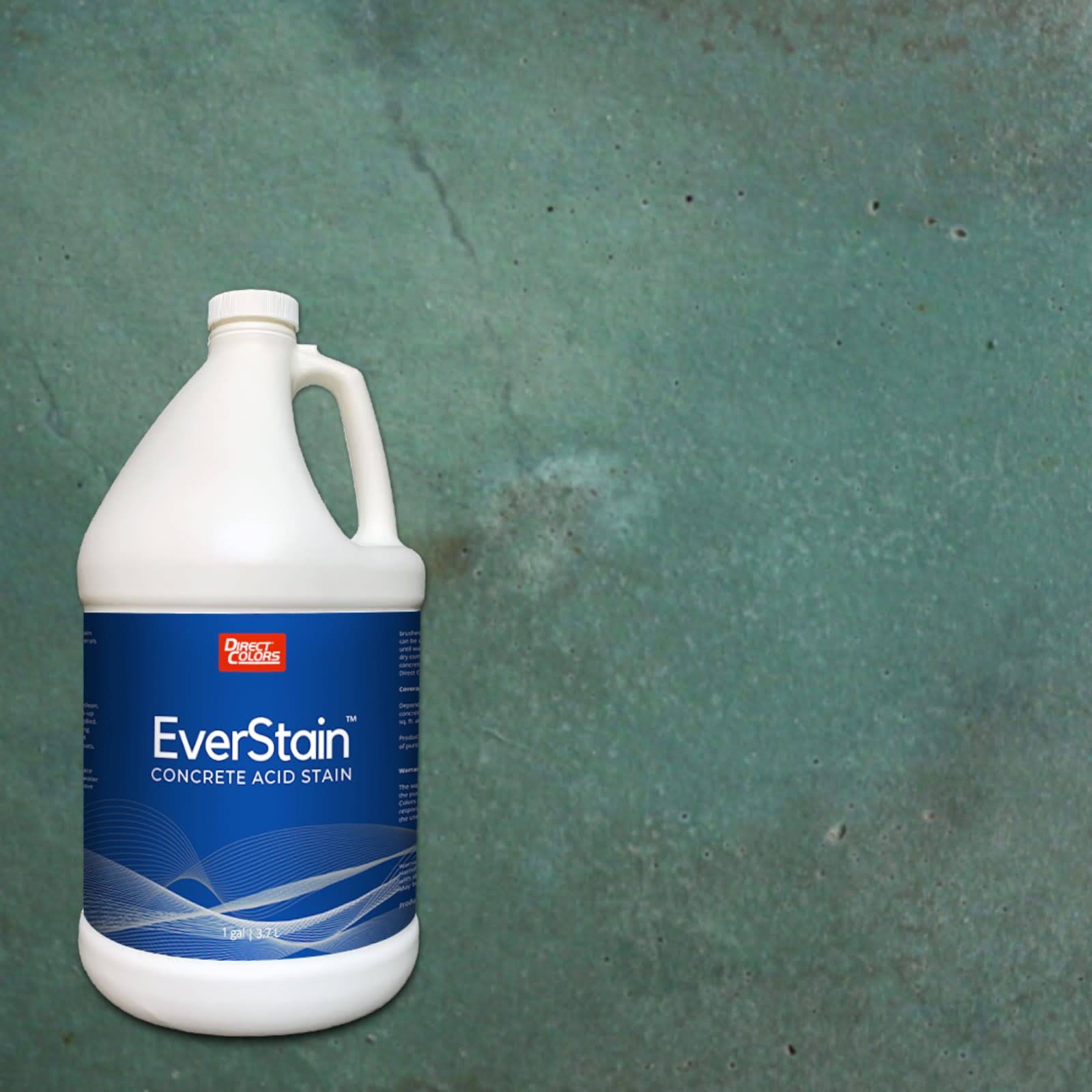 Direct Colors EverStain Concrete Acid Stain Seagrass Semi-Transparent Concrete Etching Stain Ready-to-Use (1-Gallon) in Green | DC-CAS-SEG-1GAL