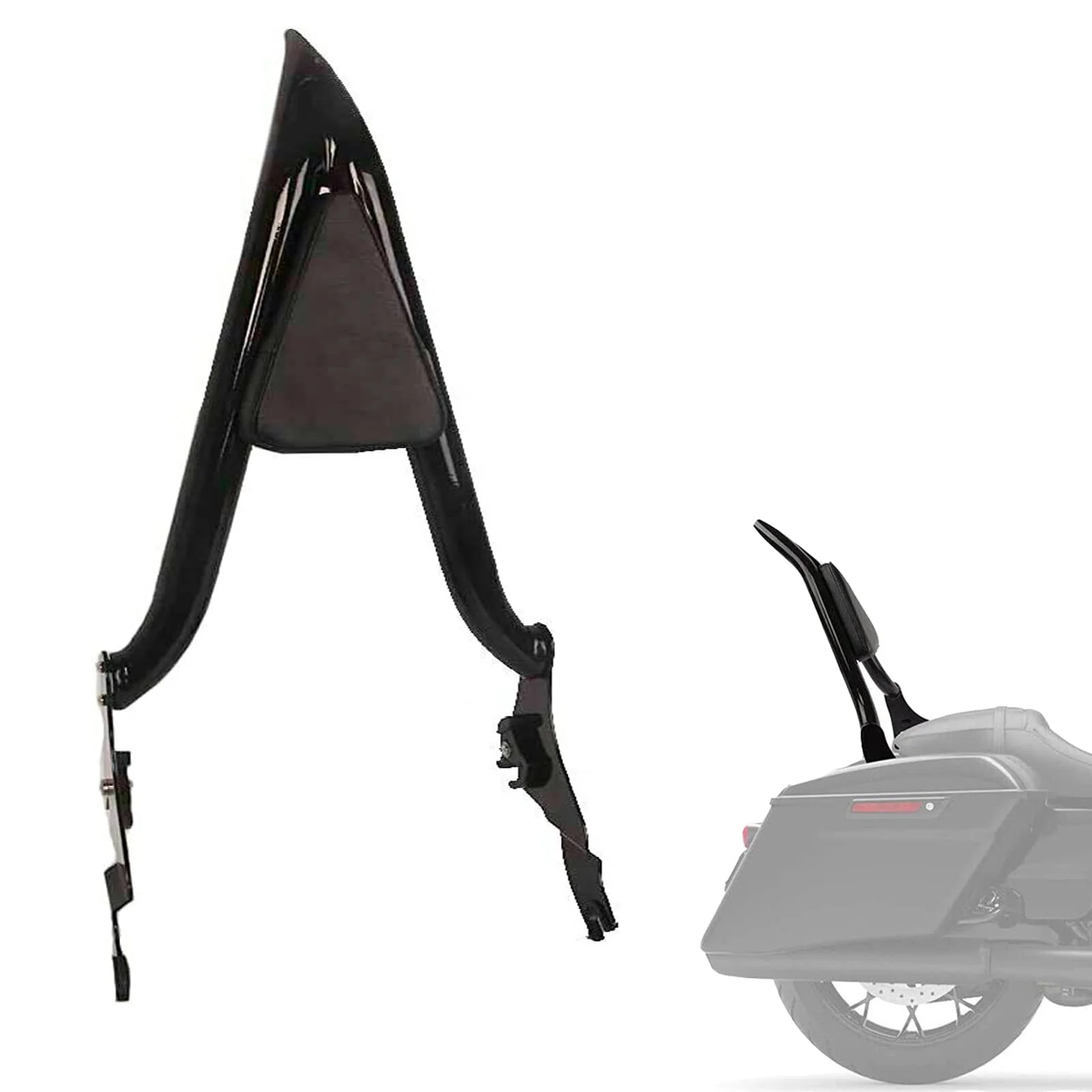 26 Height Black Sissy Bar Compatible for Harley Davidson Touring Models