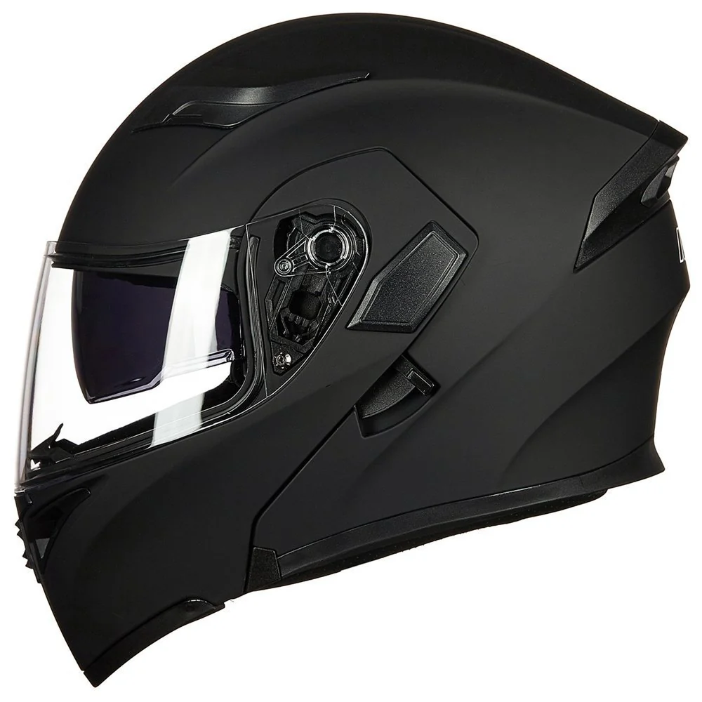 ILM Motorcycle Dual Visor Flip up Modular Full Face Helmet DOT