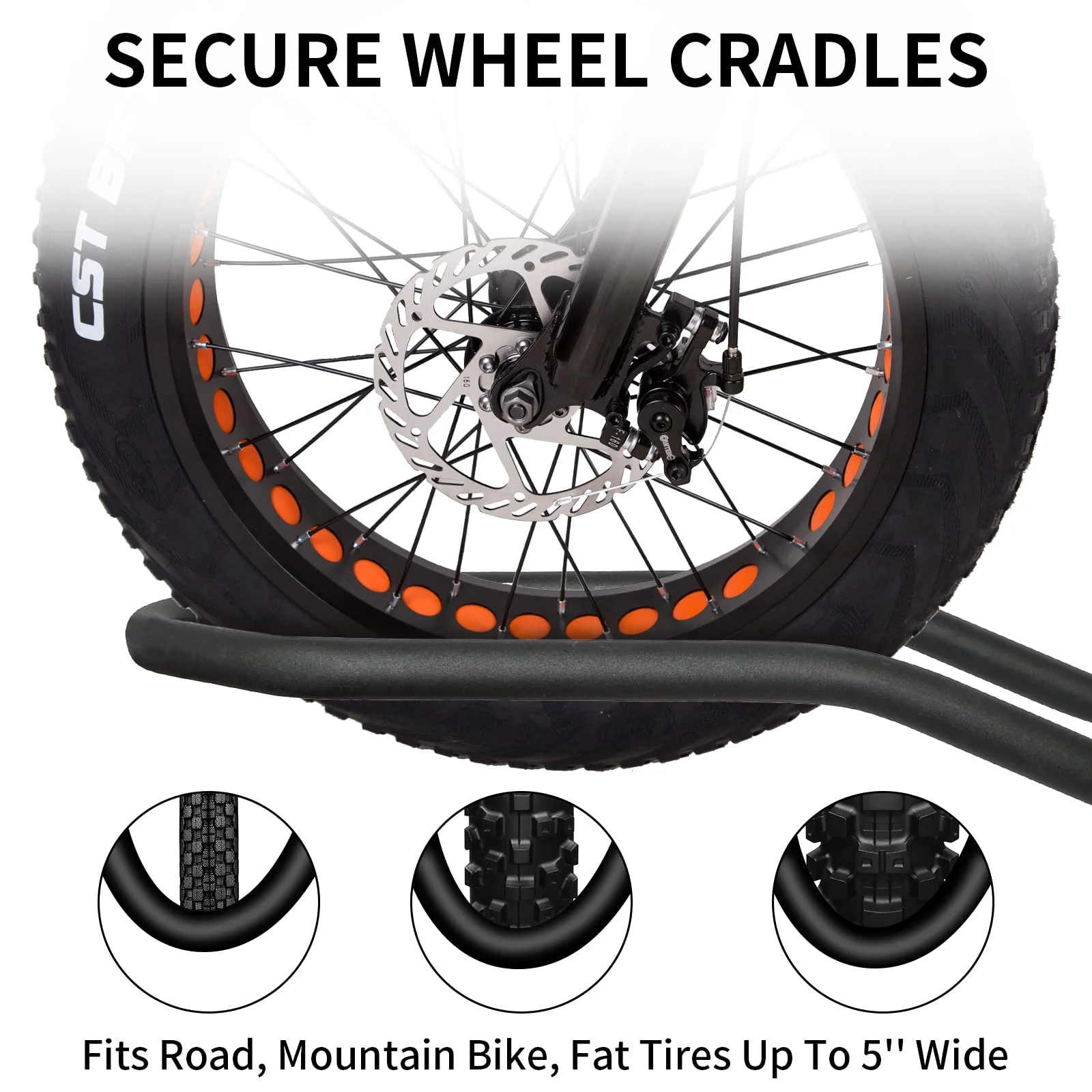 WEIZE Wobble Free Smart Tilting Folding Bicycle Car Racks