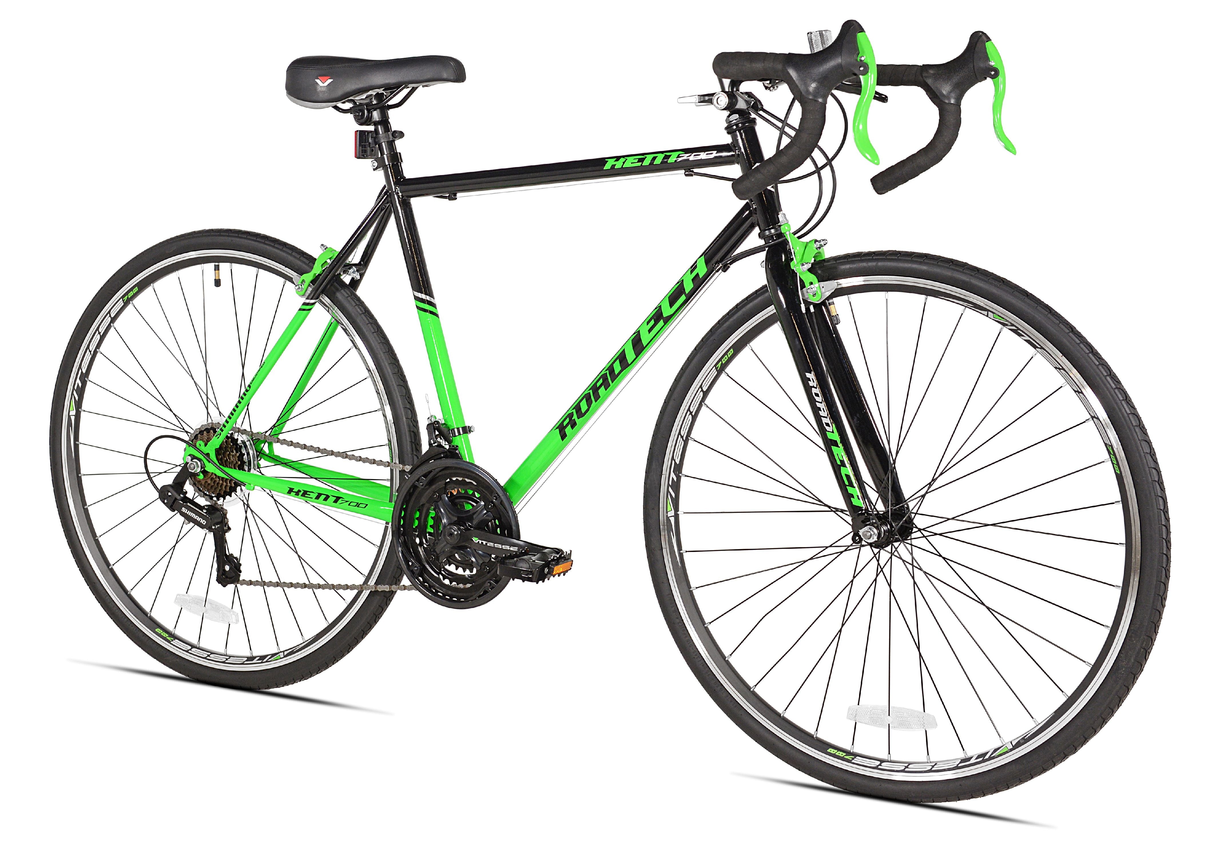 700c RoadTech Men's Bike. Black/Green