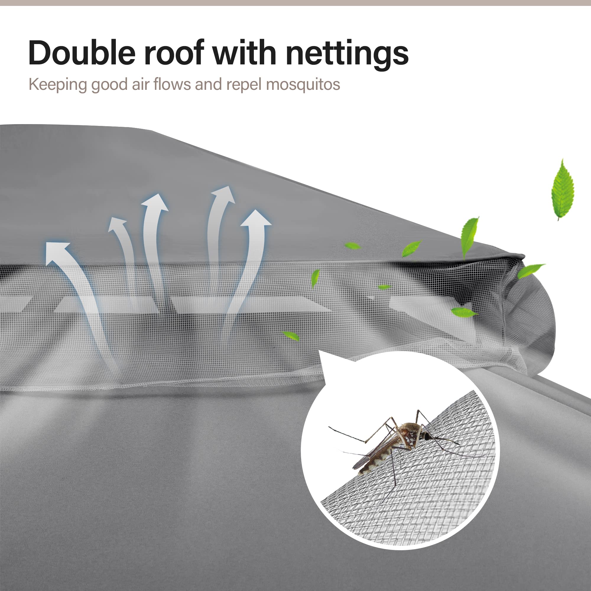 LAUSAINT HOME Outdoor Patio Gazebo 10'x13' with Expansion Bolts