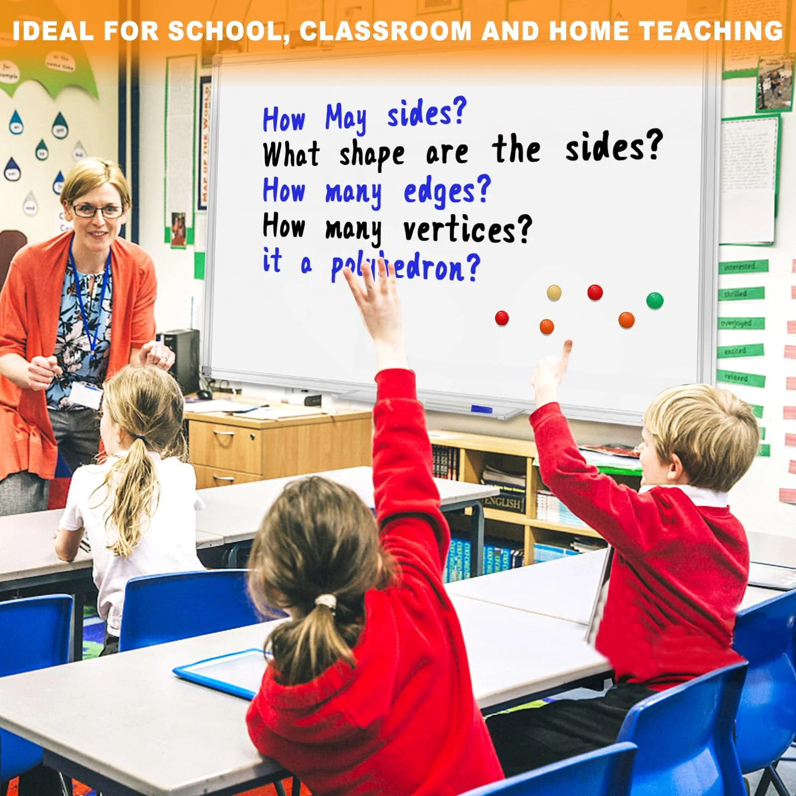 H-Qprobd Dry Erase Board for Wall 72x40 with Long Pen Tray