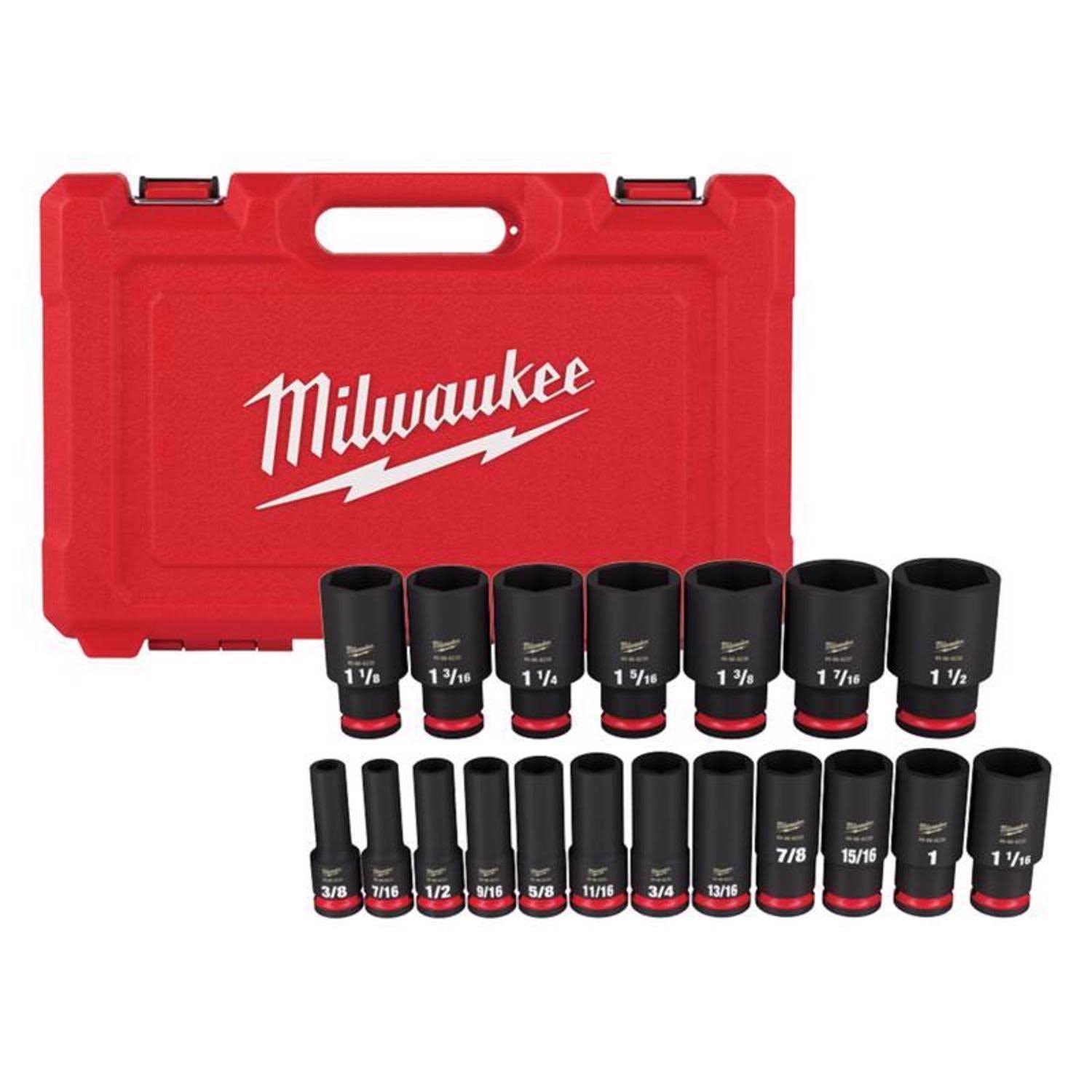 Milwaukee 49-66-7012 19pc Shockwave Impact Duty 1/2