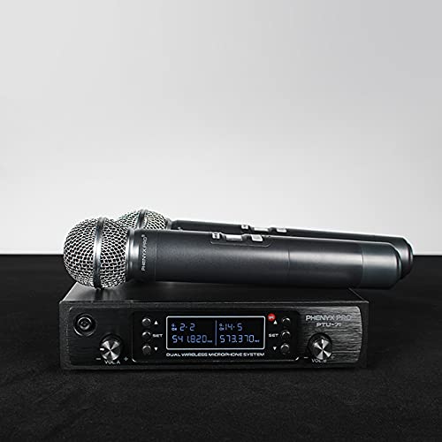 Phenyx Pro Wireless Microphone System Dual Wireless Mics