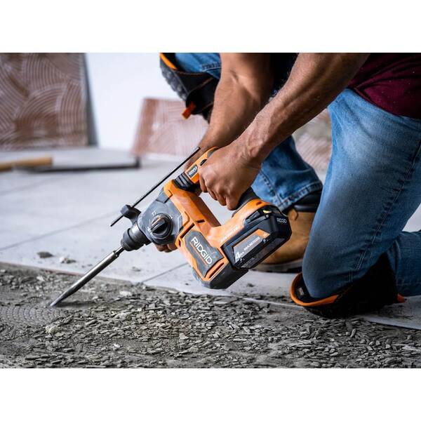 18V Brushless Cordless 1 in. SDS-Plus Rotary Hammer with 18V Lithium-Ion 4.0 Ah Battery