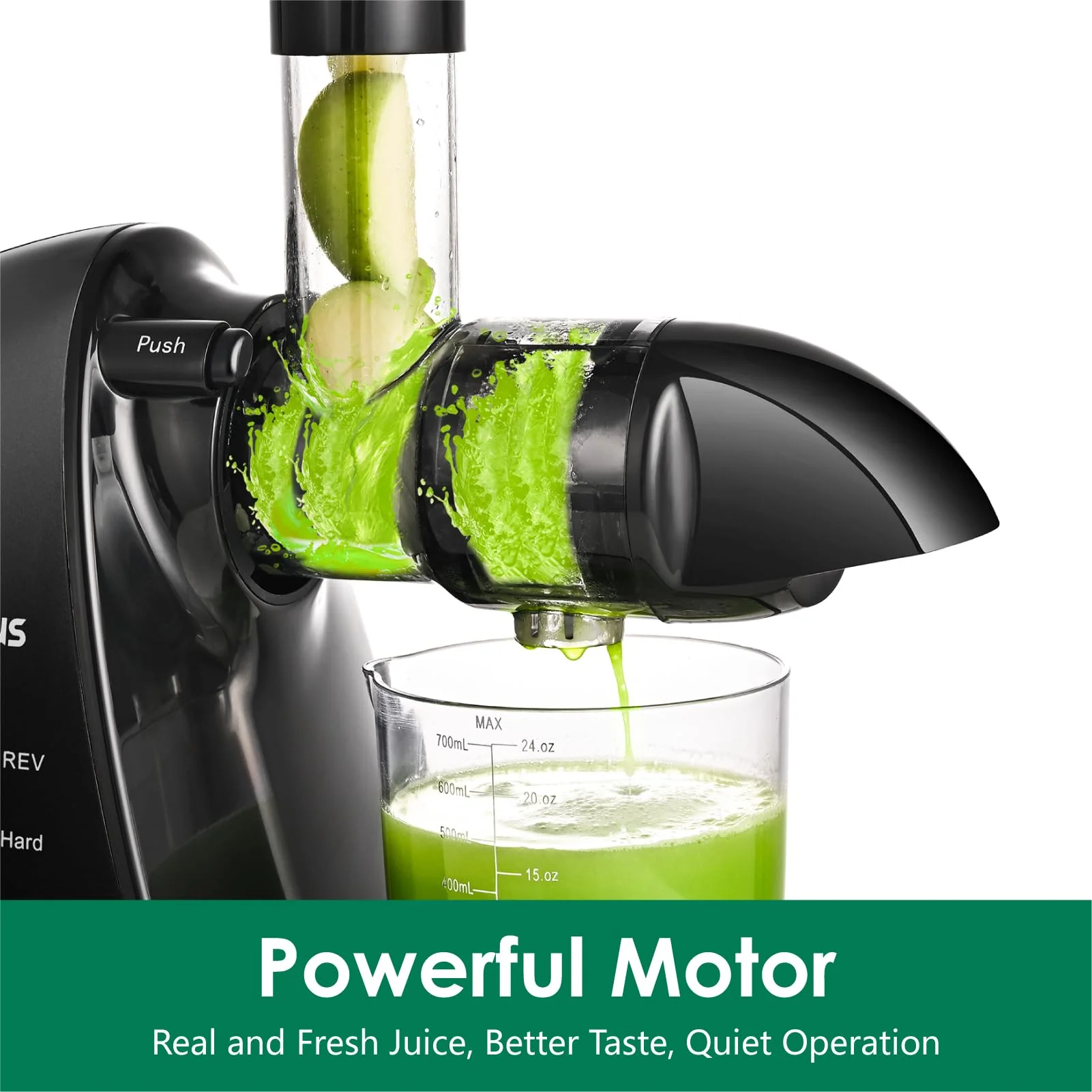 Brecious Cold Press Slow Masticating Juicer with 2 Speed Modes