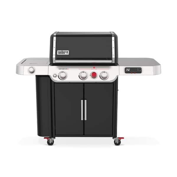 Genesis Smart EX-335 3-Burner Propane Gas Grill in Black with Side Burner