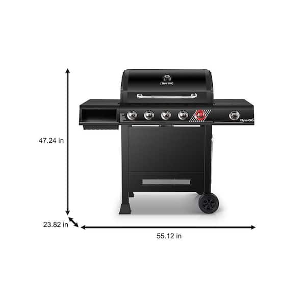 5-Burner Natural Gas Grill in Matte Black with TriVantage Multi-Functional Cooking System