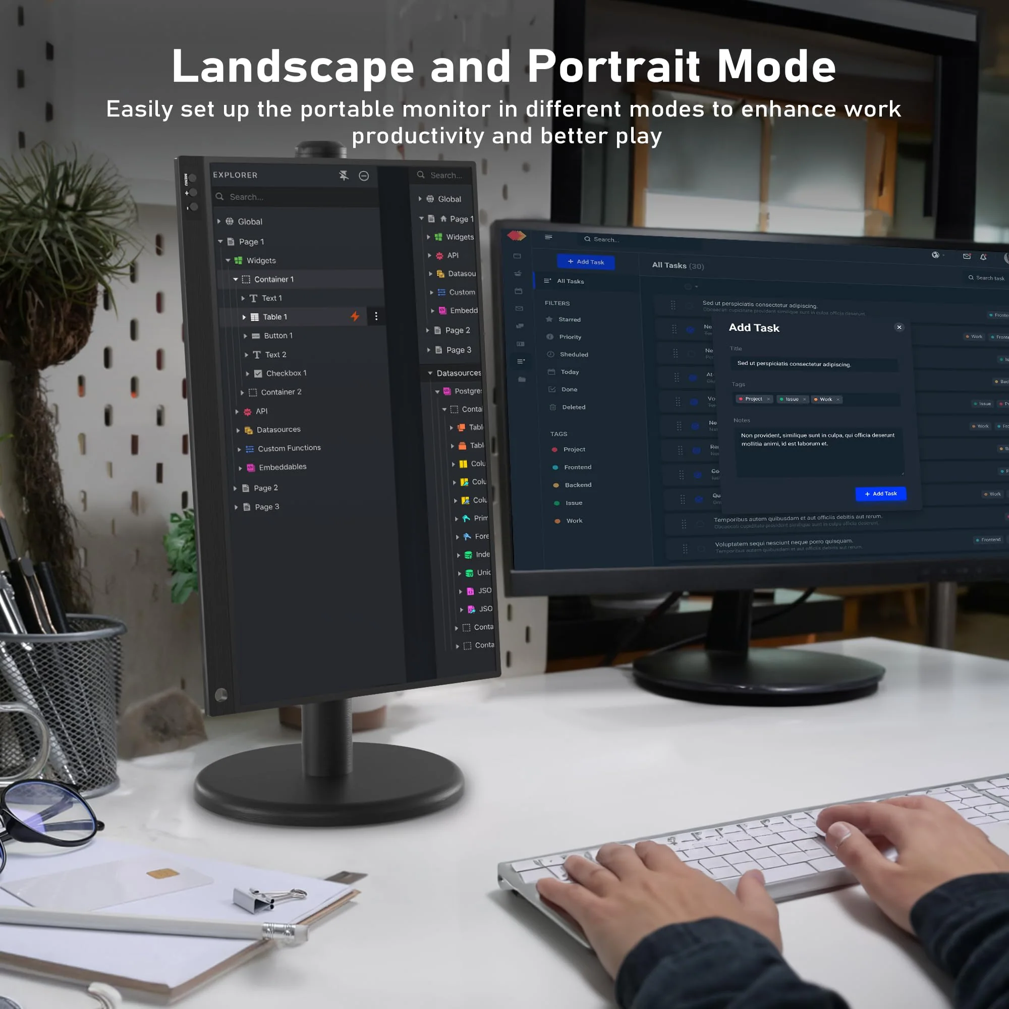 ZSCMALLS Portable Monitor 15.6 Inch Full HD