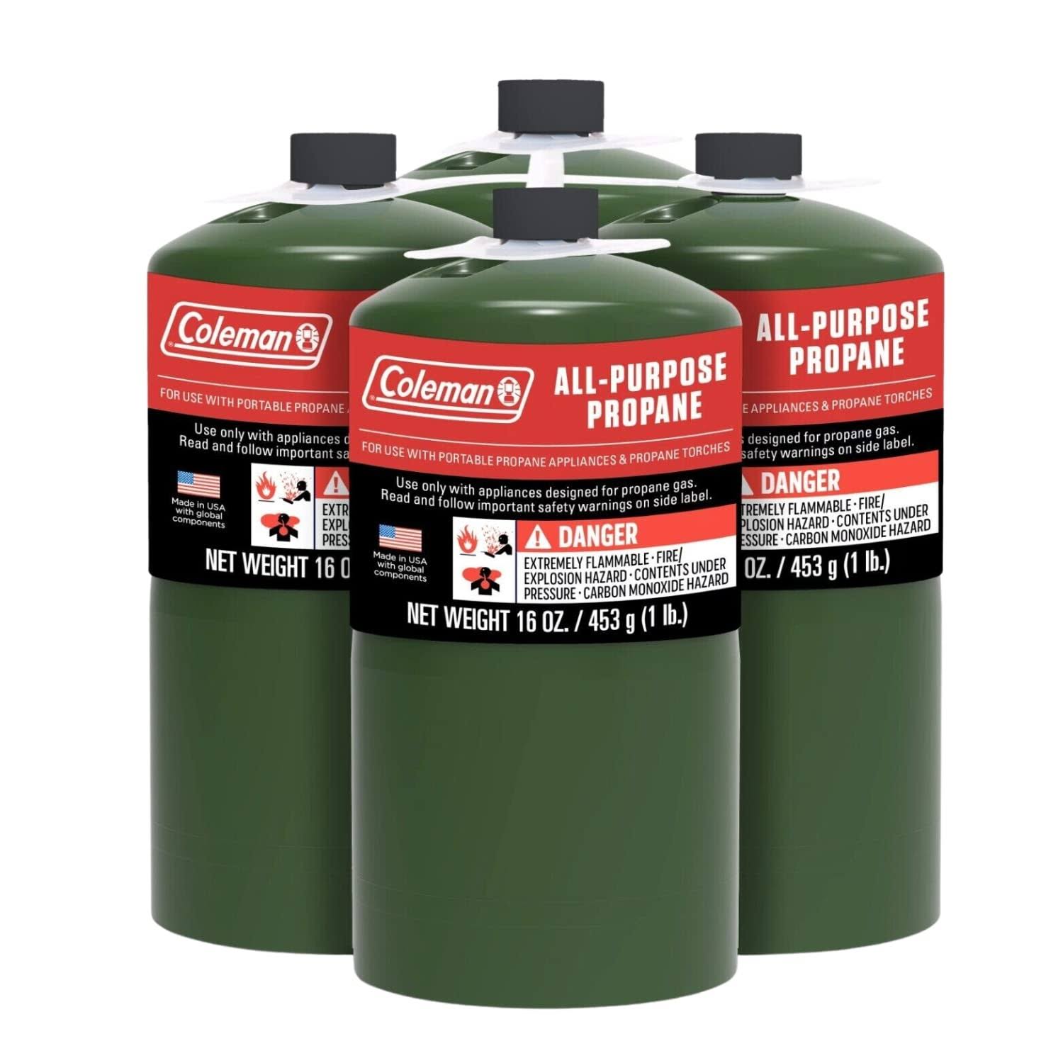 Evergreen Farm and Garden Coleman Propane Replacement Fuel Cylinders 16 oz Camping Fuel Bundled