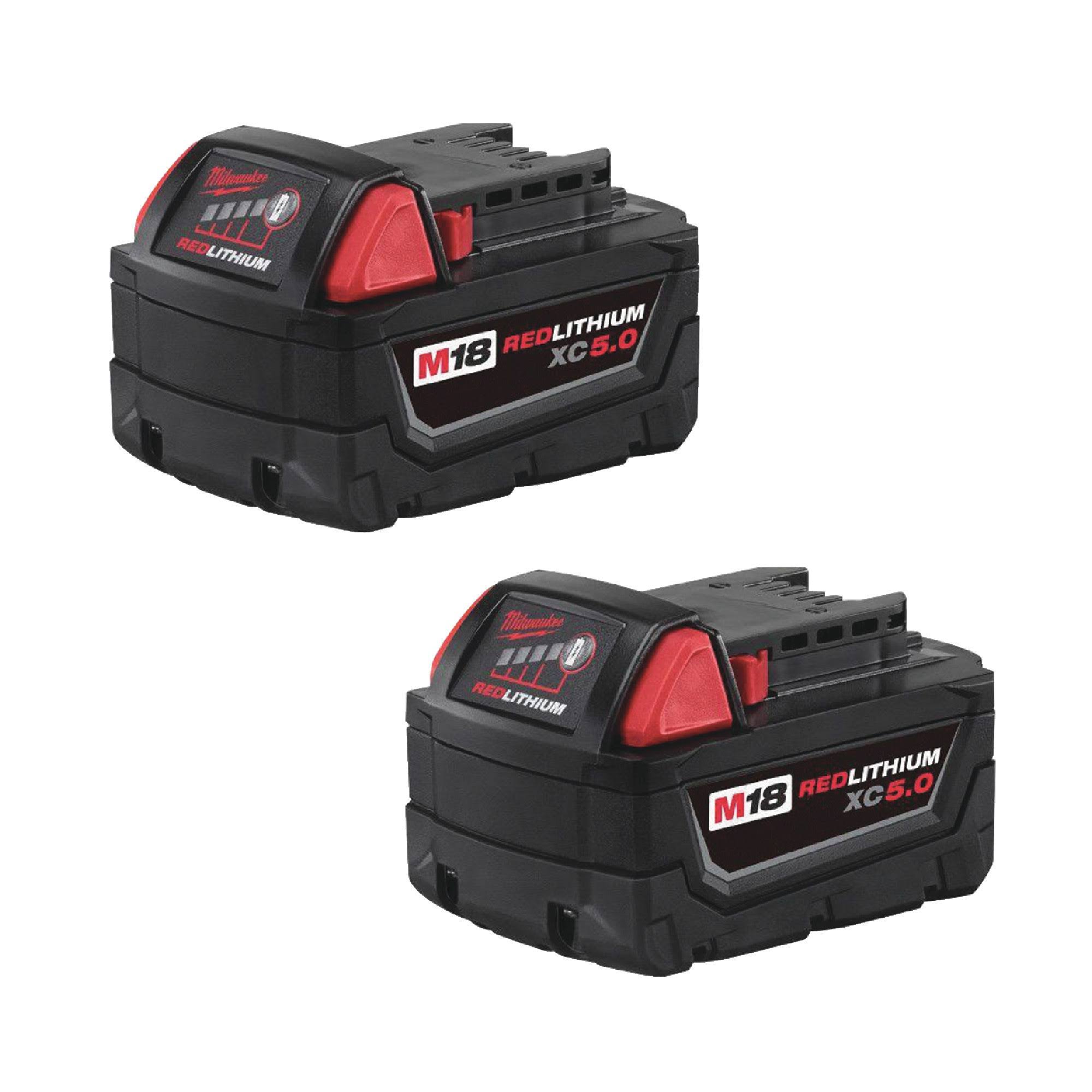 Milwaukee 48-11-1852 M18 REDLITHIUM XC5.0 Extended Capacity Battery - 2 Pack