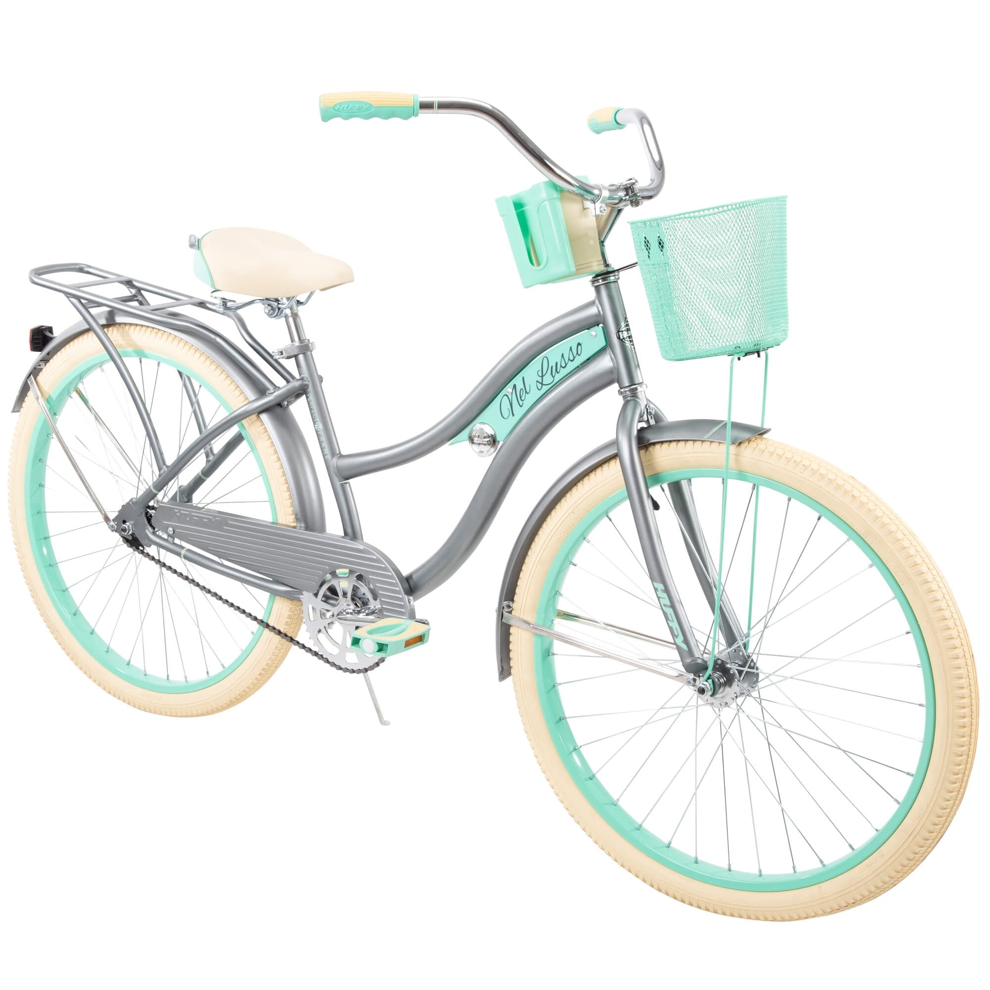 Nel Lusso Classic Cruiser Bike with Perfect Fit Frame. Women's. Gray. 26