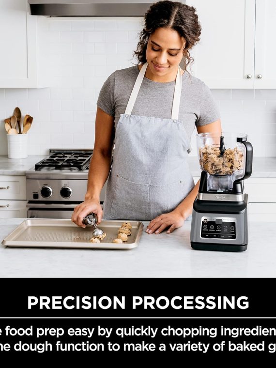 2025 Ninja BN801 Professional Plus Kitchen System  1400 WP  5 Functions for Smoothies  Chopping  Dough & More with Auto IQ  72-oz.* Blender Pitcher  64-oz. Processor Bowl  (2) 24-oz. To-Go Cups  Grey