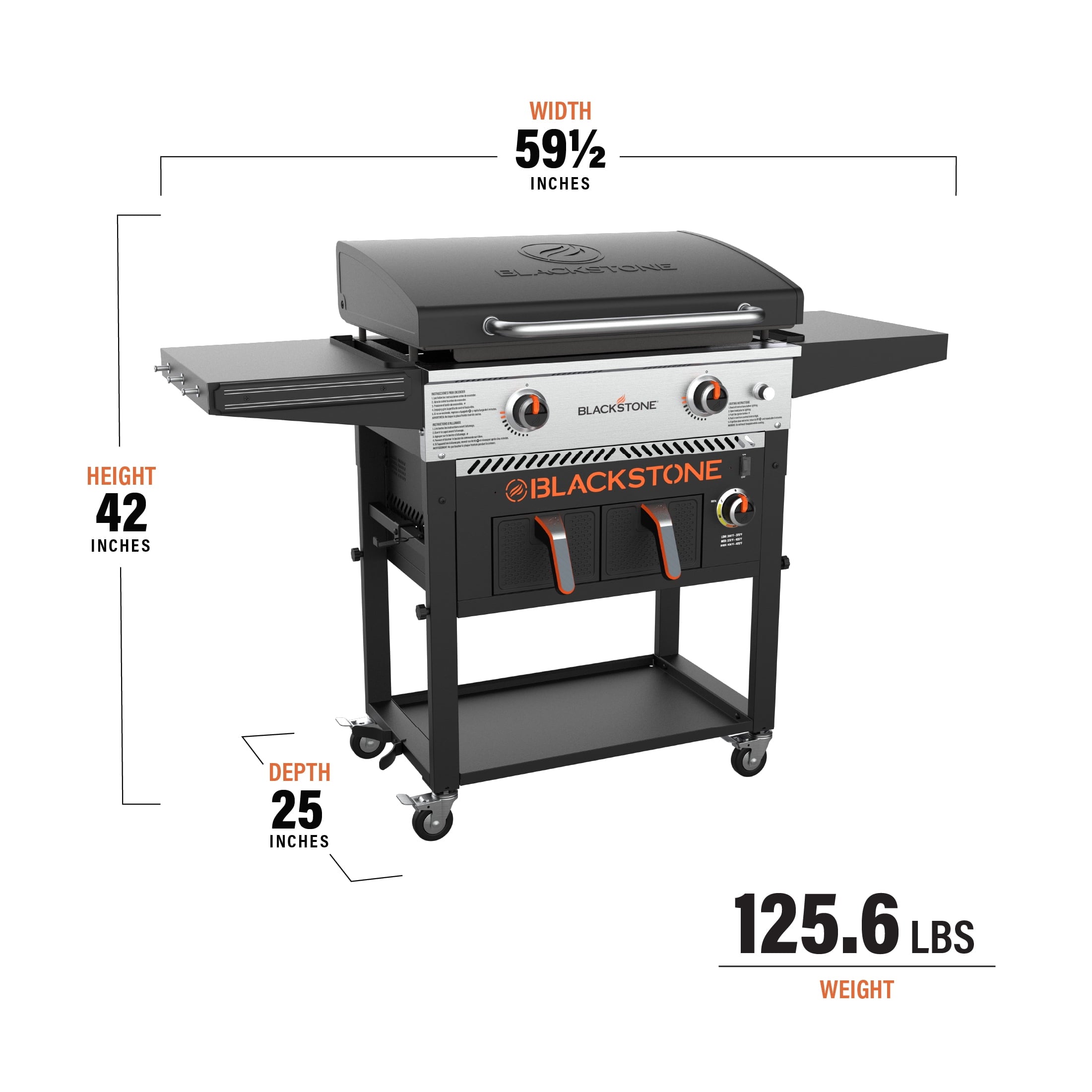 2-Burner 28 Griddle with Air Fryer Combo