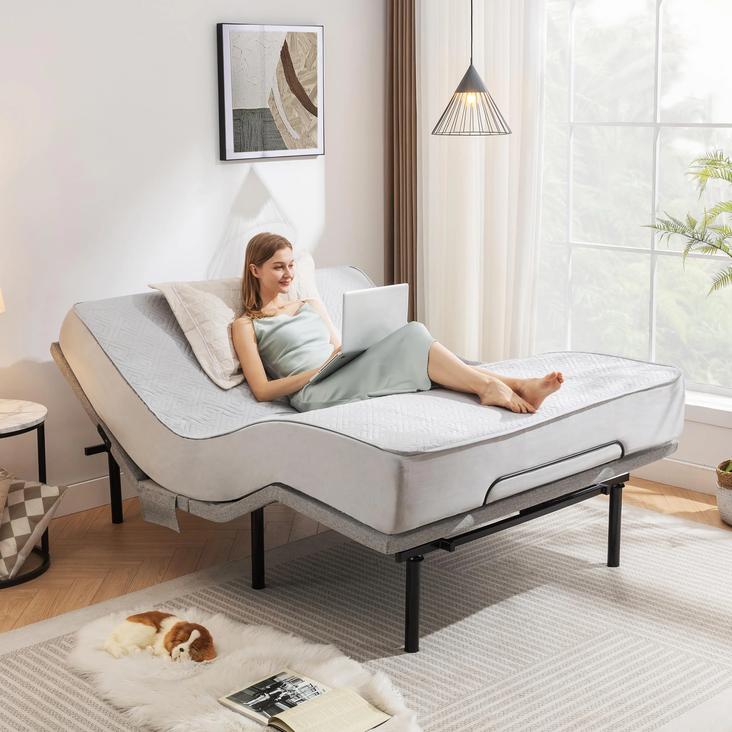 ASONLY Adjustable Bed Frame Queen with Massage