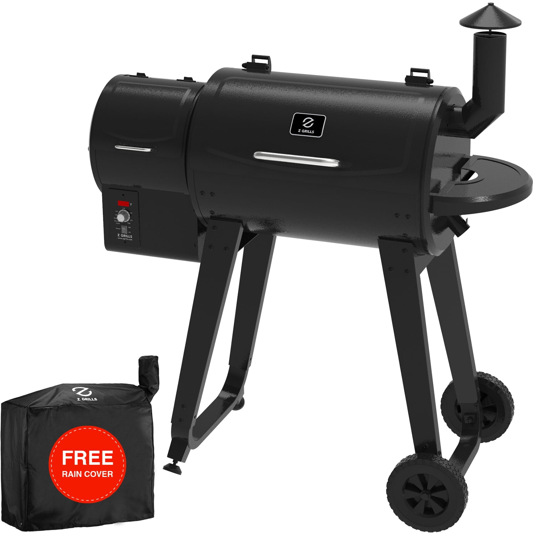 GRILLS ZPG-450A3 Wood Pellet Grill & Smoker 8-in-1 BBQ 2022 model. Black