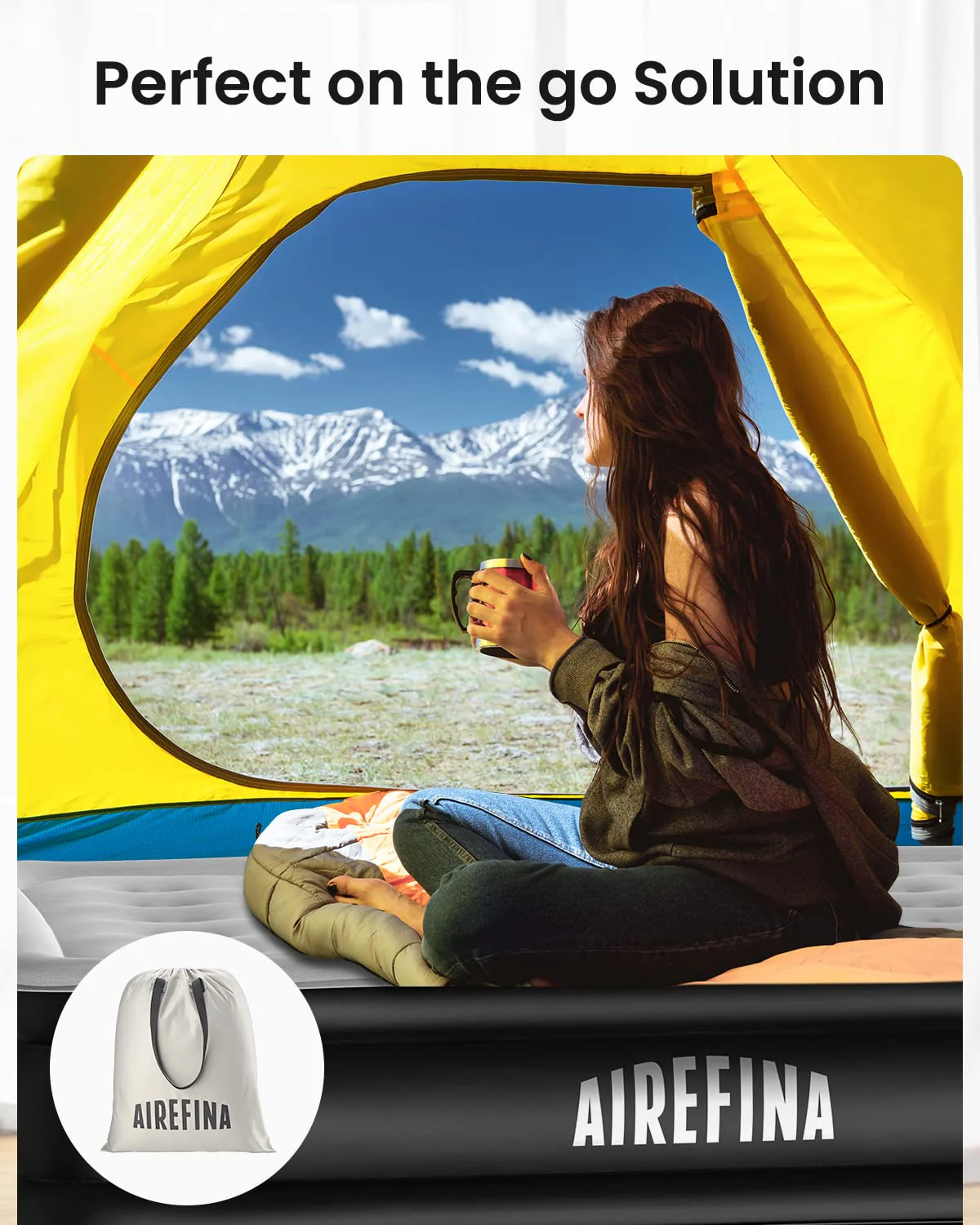 Airefina 18 Queen Air Mattress with Built-in Pump