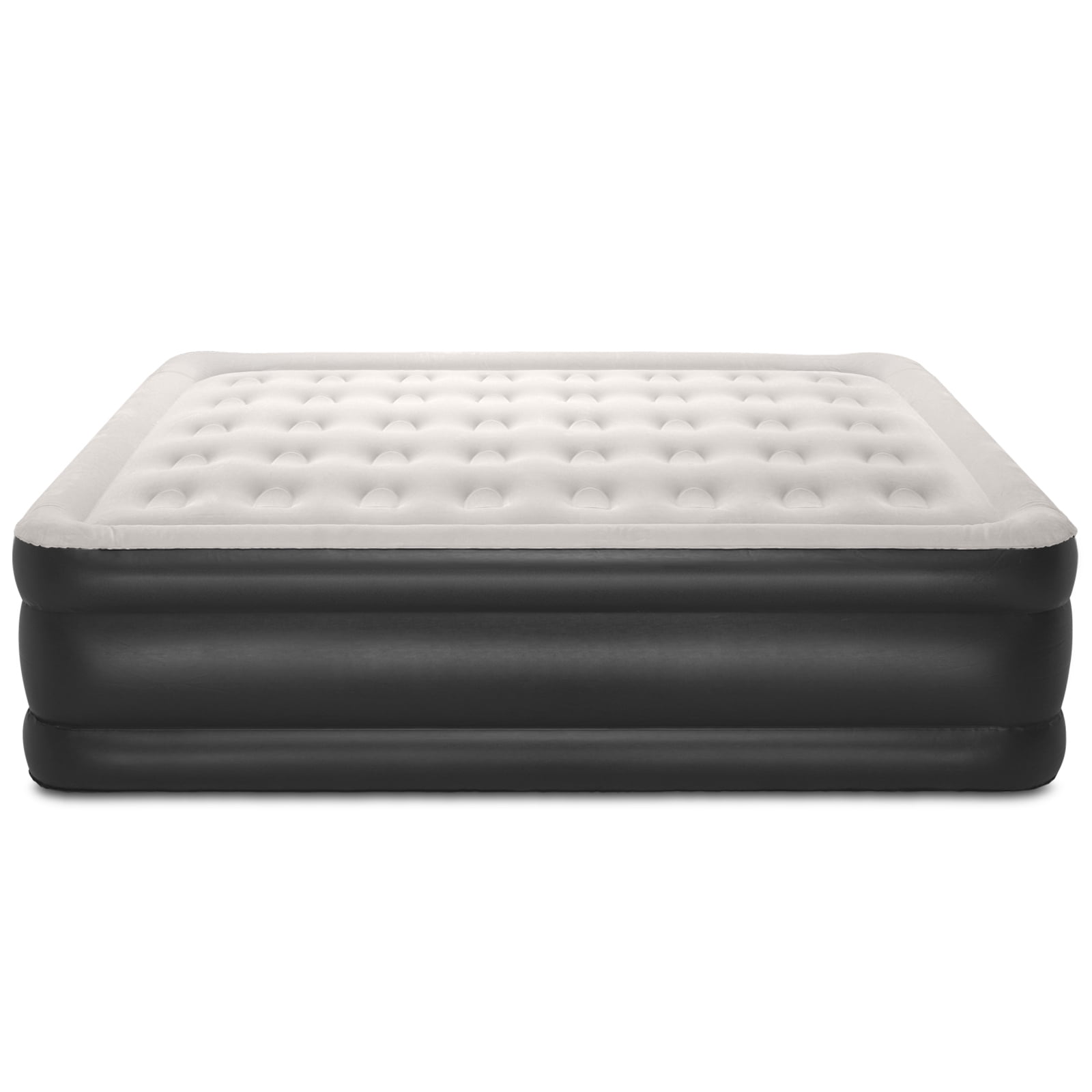 US 18 inch Queen Size Air Mattress with Built-in-Pump. Black