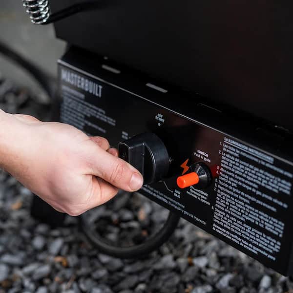 30 in. Dual Fuel Propane Gas and Charcoal Smoker in Black