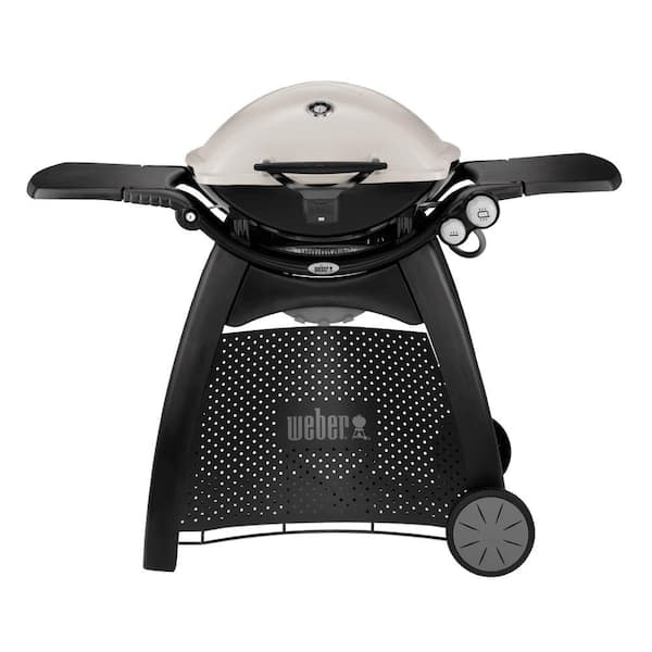 Q 3200 2-Burner Propane Gas Grill in Titanium with Built-In Thermomter-Instock