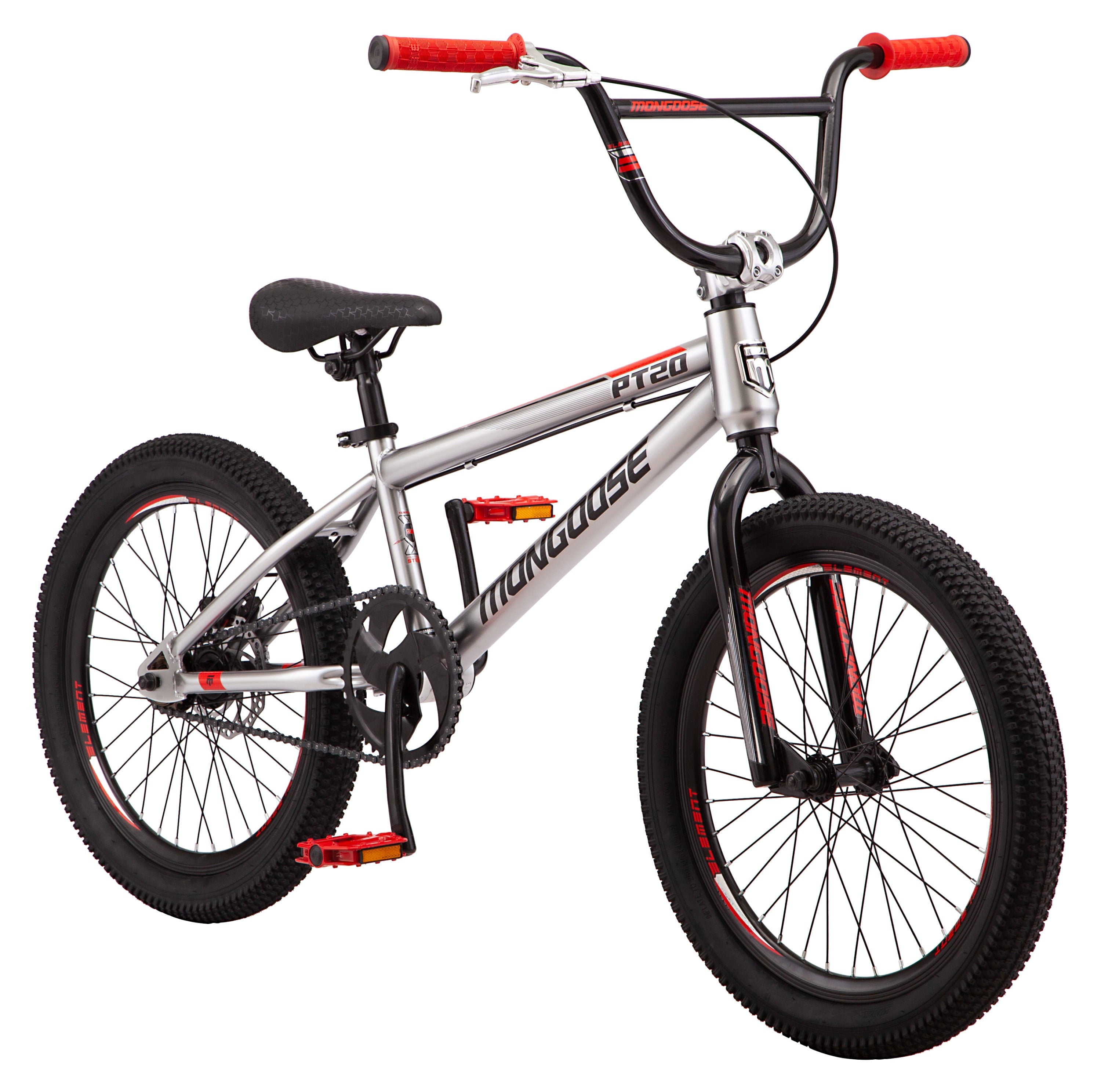 PT20 BMX 20 in. Kids Bike. Single Speed. Boys. Silver / Black