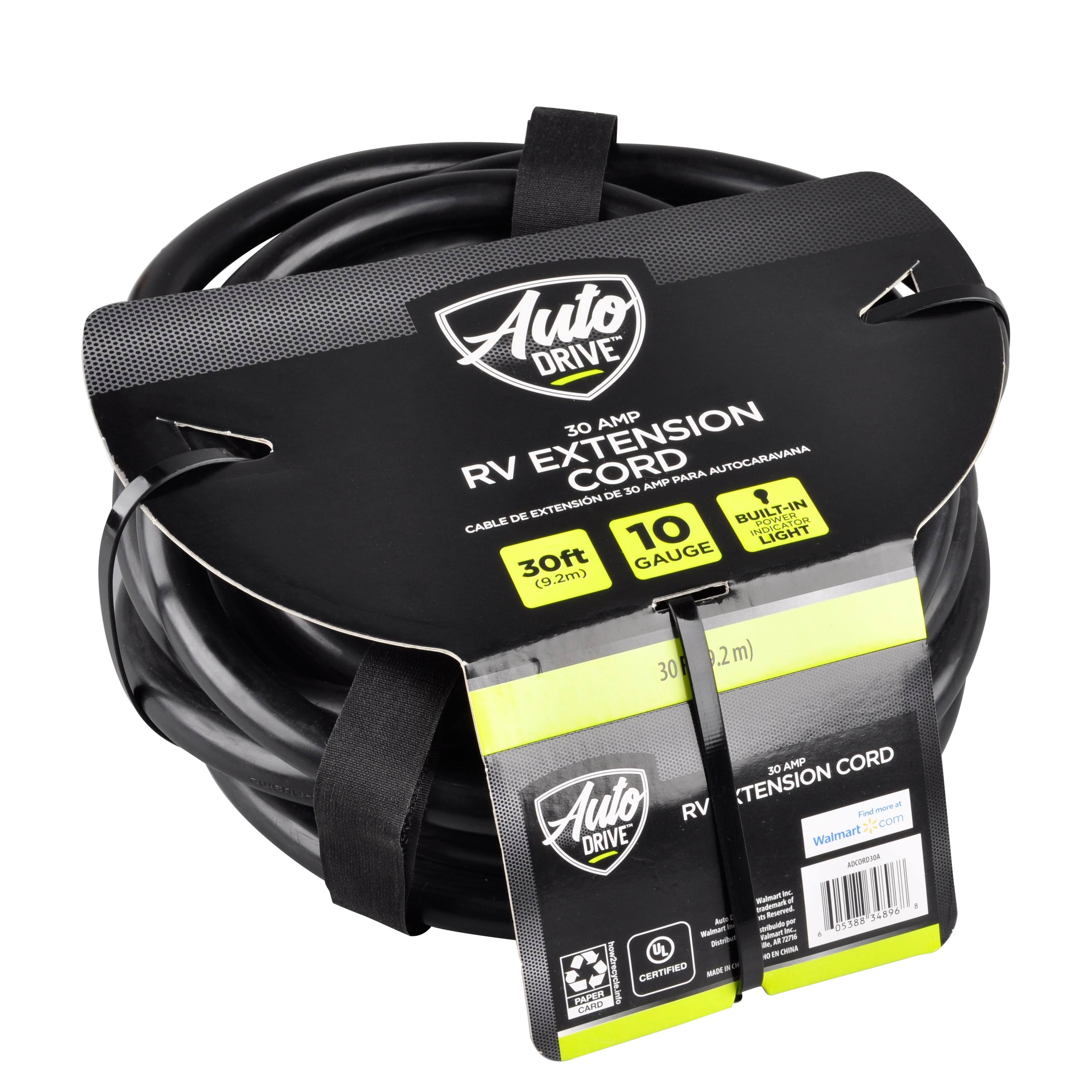 Auto Drive Heavy Duty 30 Foot RV Extension Cord to Fit with All