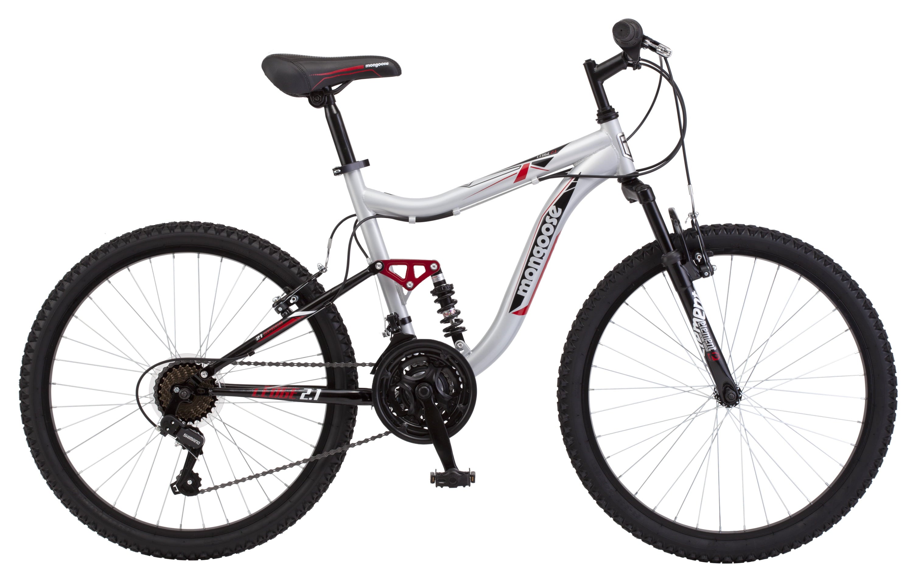 Ledge 2.1 Mountain Bike. 24-inch wheels. 21 speeds. boys frame. Silver/Red