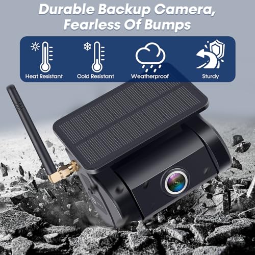 WZBB 1080P Solar Wireless Backup Camera Magnetic