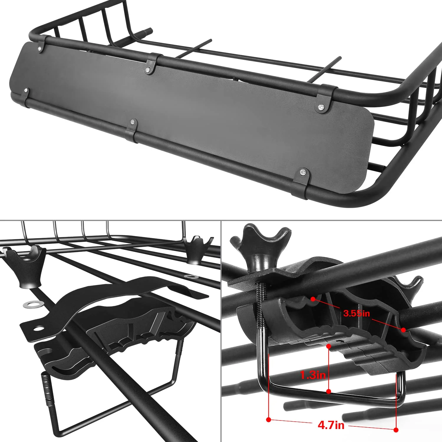 WEIZE 54 x 34 Heavy Duty Roof Rack. Rooftop Cargo Carrier Basket