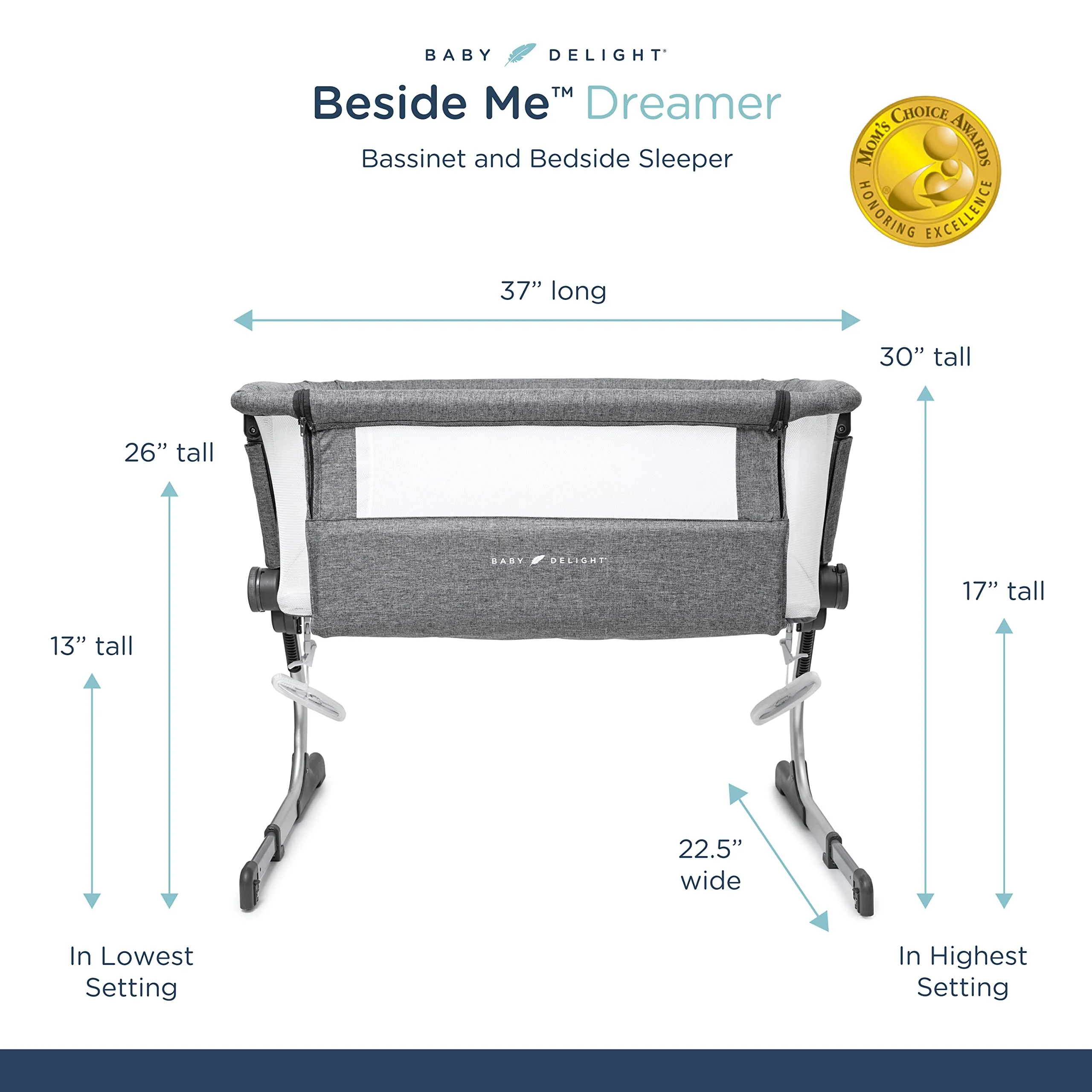 Baby Delight Beside Me Dreamer Bassinet | Bedside Sleeper