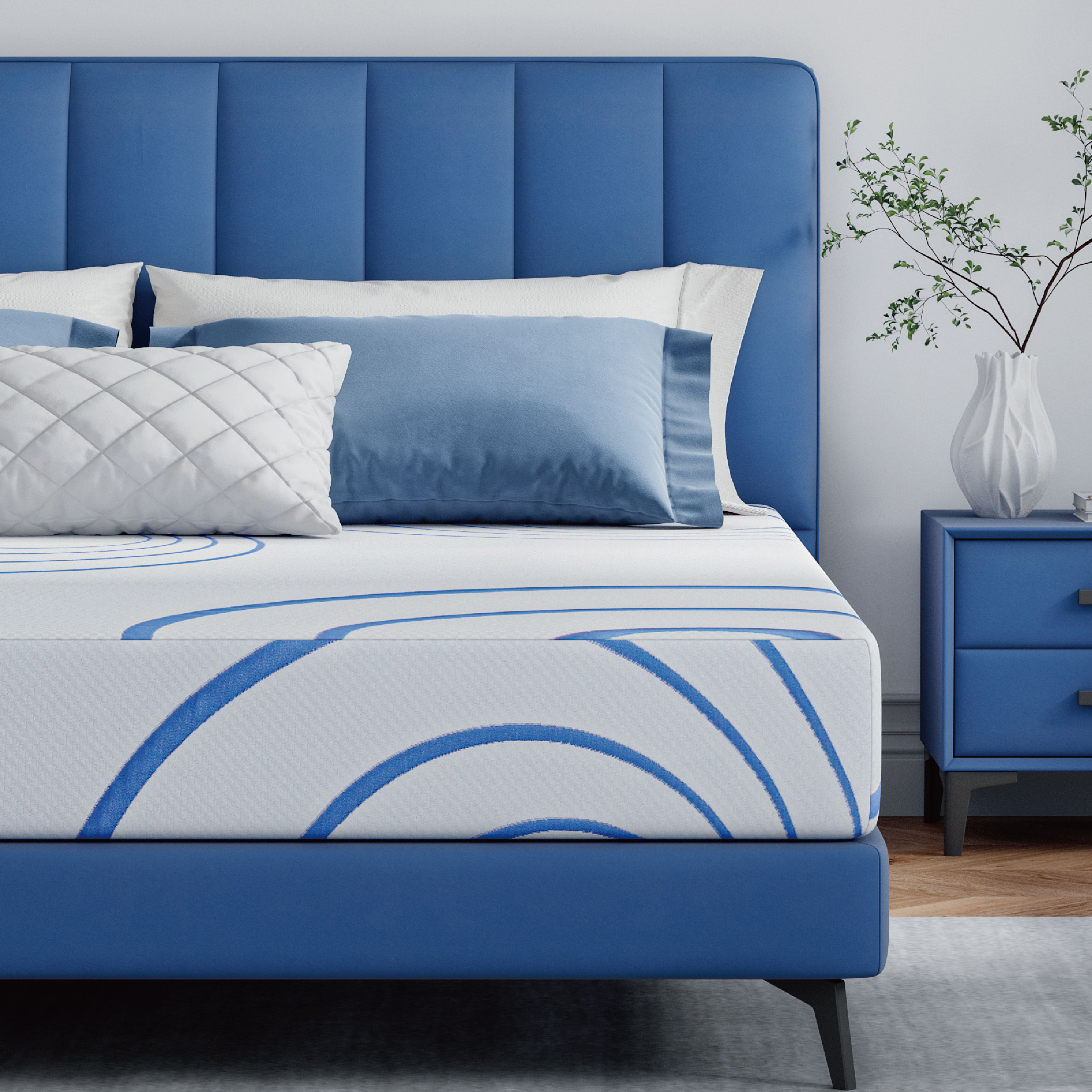 Ego Charcoal 8 inch Memory Foam Mattress with Gel. Twin Mattress in a Box. Medium